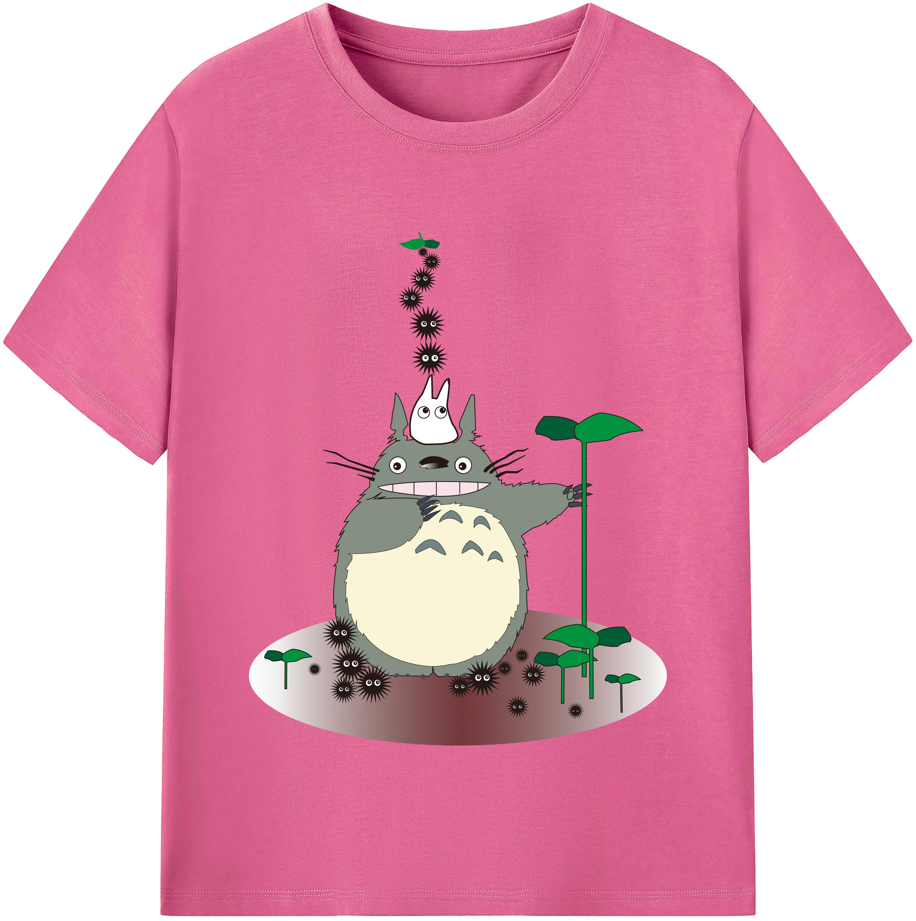 （画像用） となりのトトロ 草壁メイ 草壁サツキ My Neighbor Totoro Satsuki Kusakabe Mei Kusakabe レディースカジュアルプリントTシャツ（綿100％）