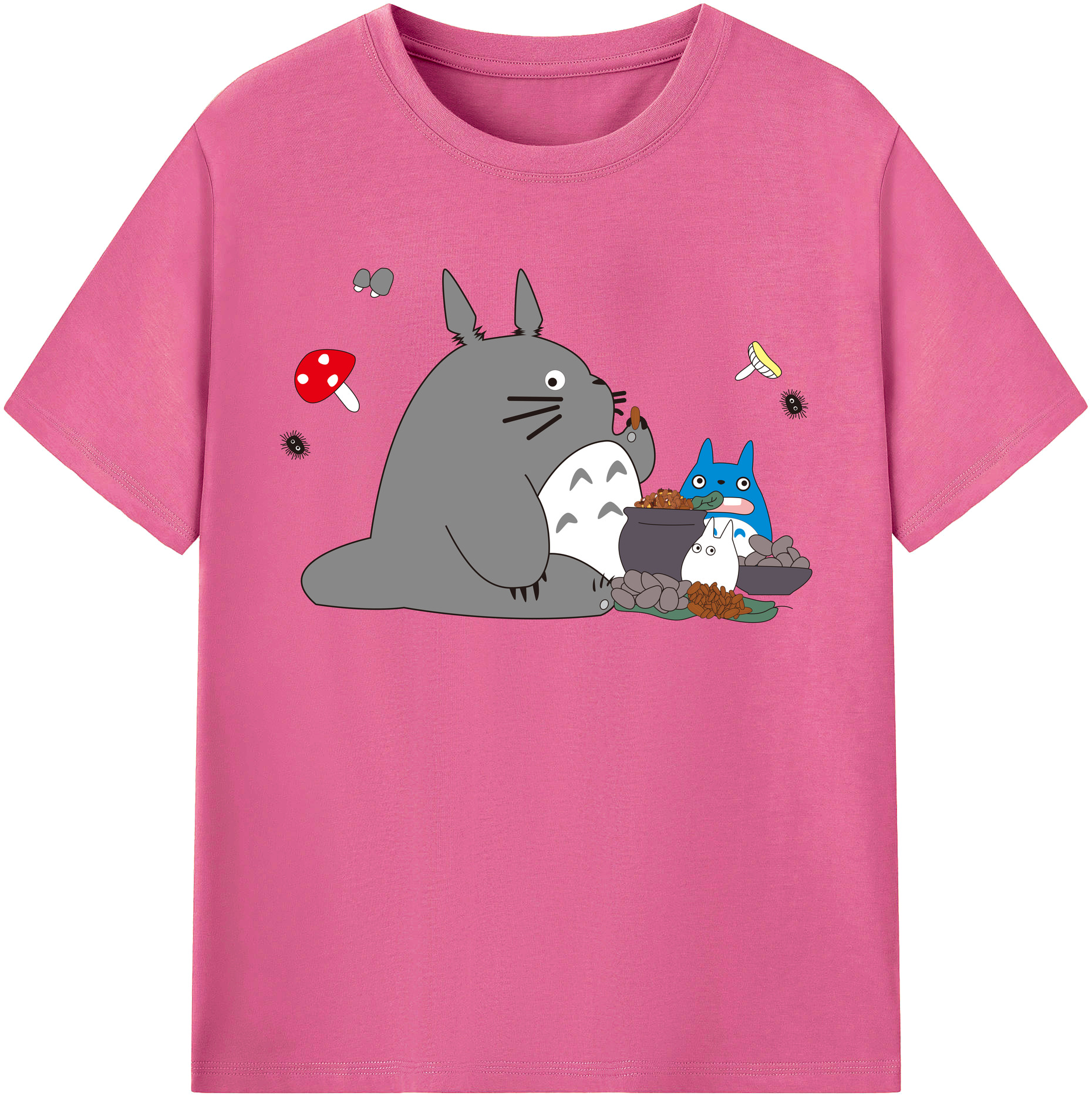（画像用） となりのトトロ 草壁メイ 草壁サツキ My Neighbor Totoro Satsuki Kusakabe Mei Kusakabe レディースカジュアルプリントTシャツ（綿100％）