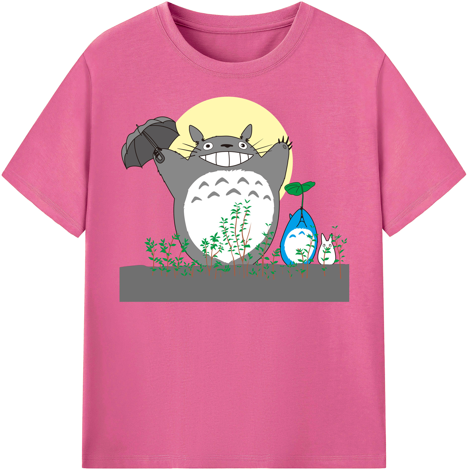 （画像用） となりのトトロ 草壁メイ 草壁サツキ My Neighbor Totoro Satsuki Kusakabe Mei Kusakabe レディースカジュアルプリントTシャツ（綿100％）