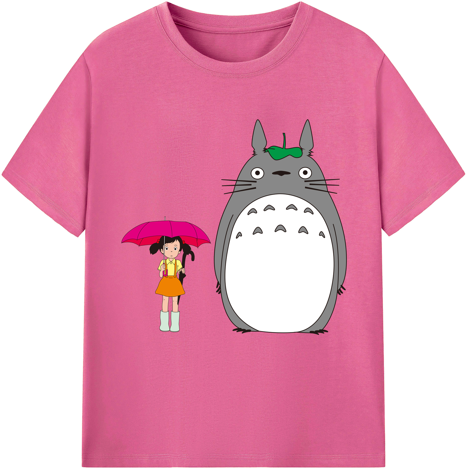 （画像用） となりのトトロ 草壁メイ 草壁サツキ My Neighbor Totoro Satsuki Kusakabe Mei Kusakabe レディースカジュアルプリントTシャツ（綿100％）