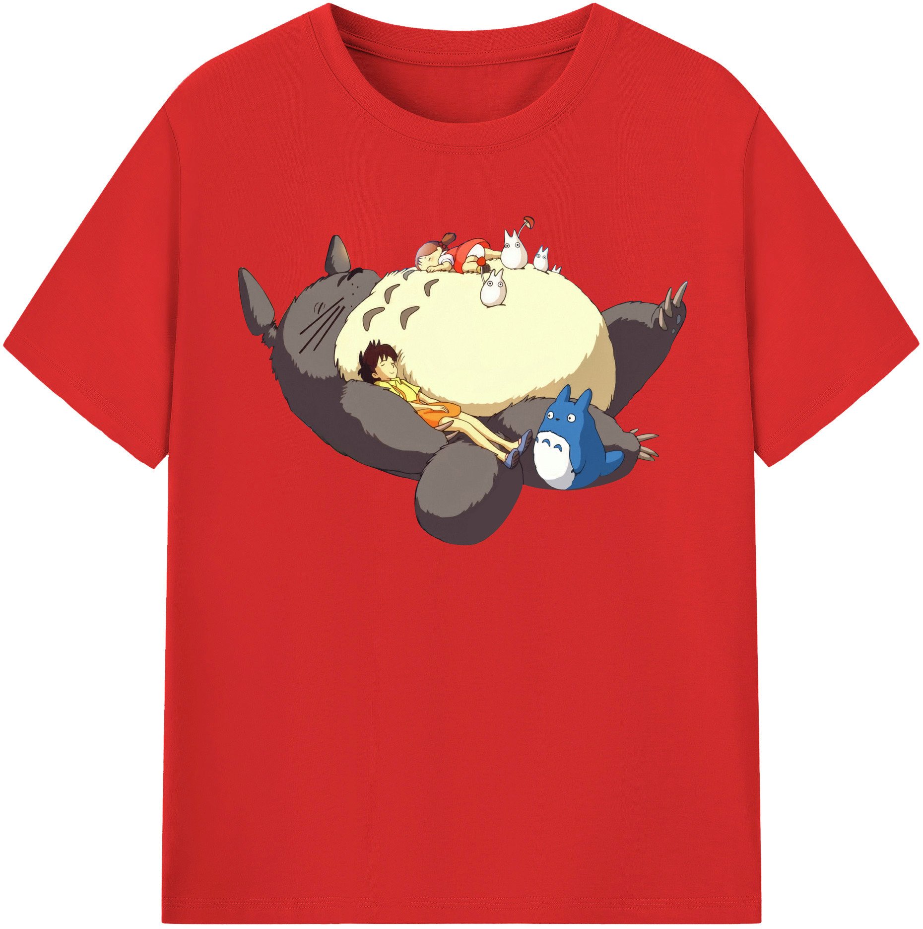 （画像用） となりのトトロ 草壁メイ 草壁サツキ My Neighbor Totoro Satsuki Kusakabe Mei Kusakabe レディースカジュアルプリントTシャツ（綿100％）