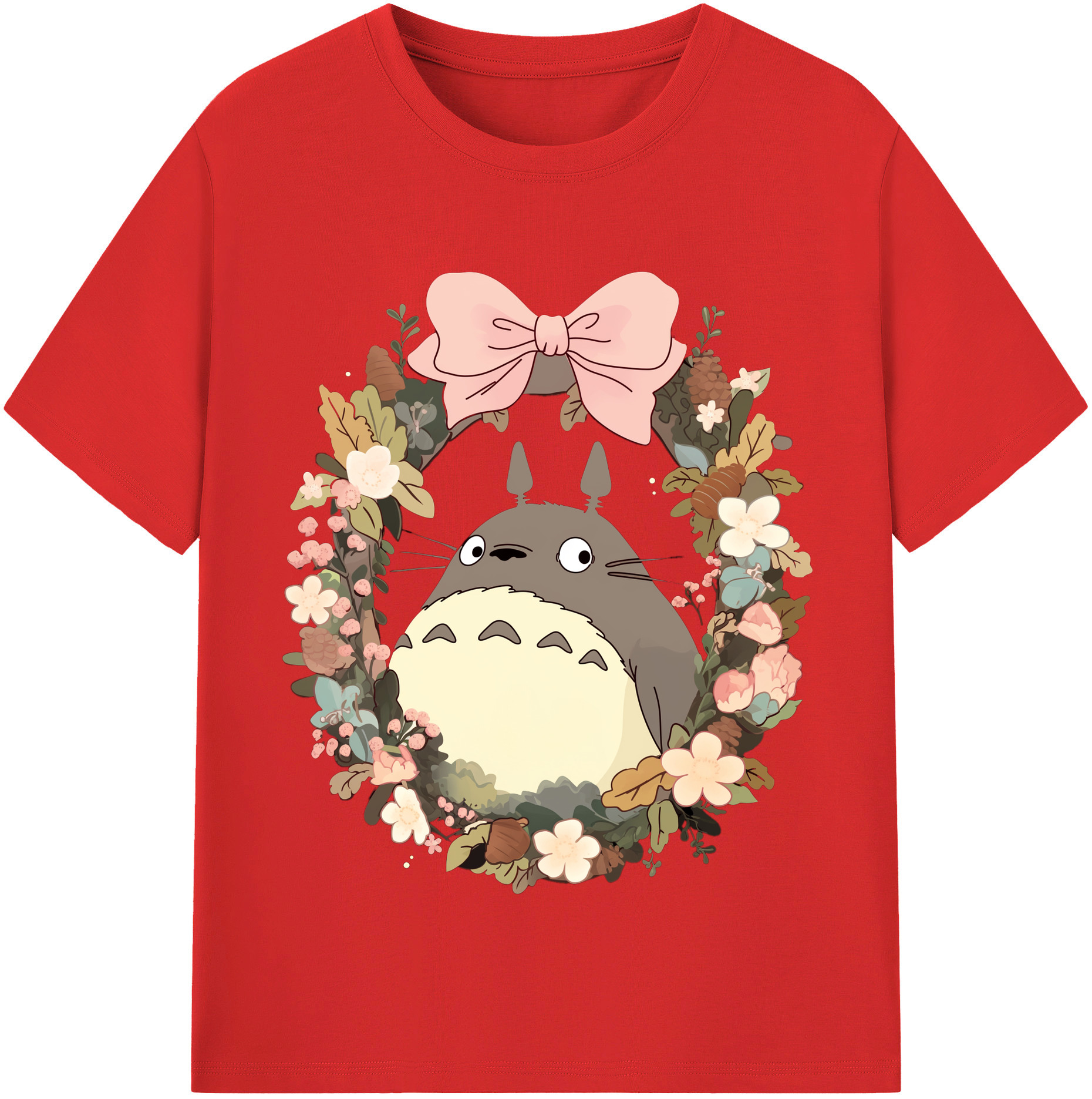 （画像用） となりのトトロ 草壁メイ 草壁サツキ My Neighbor Totoro Satsuki Kusakabe Mei Kusakabe レディースカジュアルプリントTシャツ（綿100％）