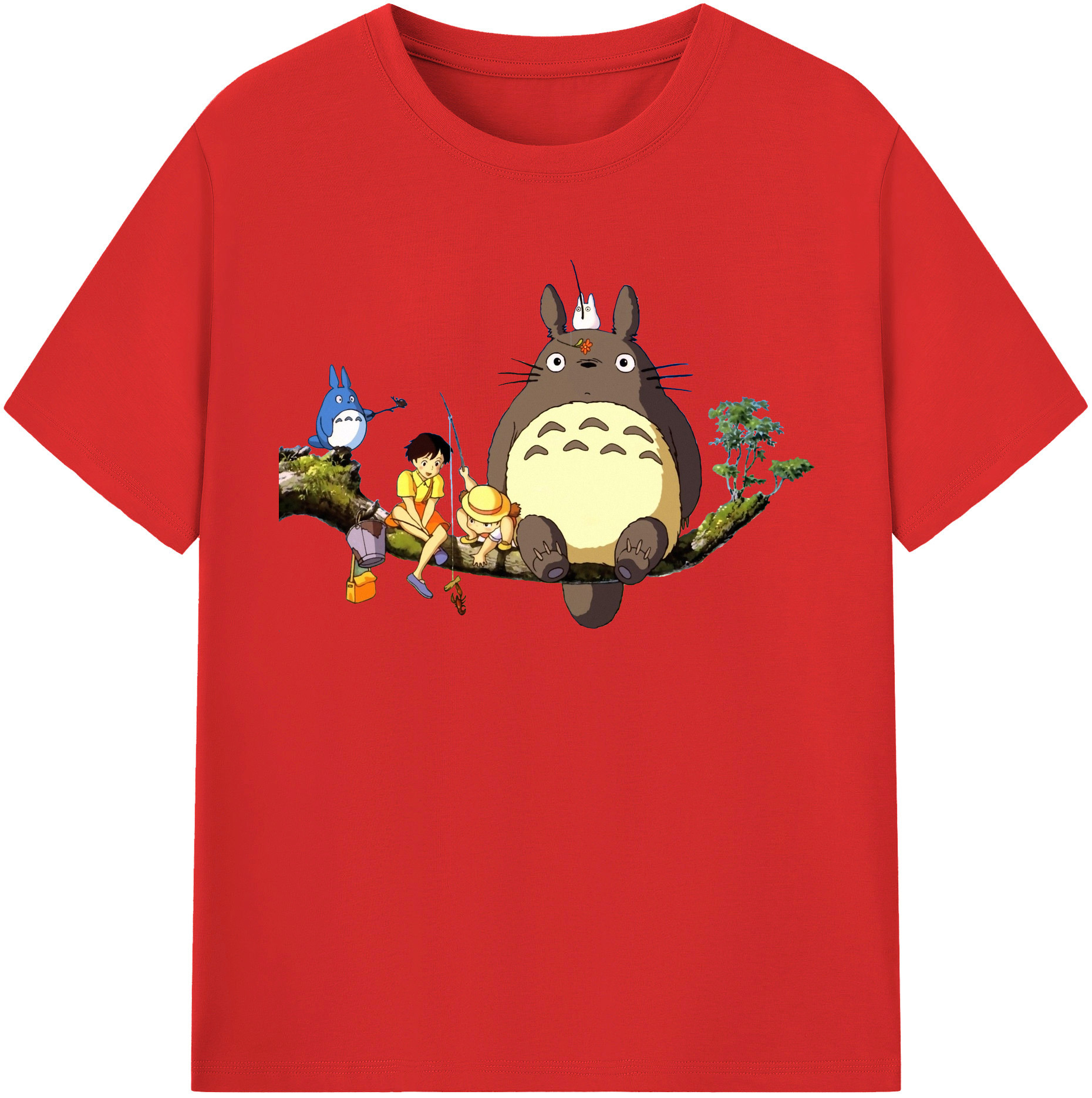 （画像用） となりのトトロ 草壁メイ 草壁サツキ My Neighbor Totoro Satsuki Kusakabe Mei Kusakabe レディースカジュアルプリントTシャツ（綿100％）