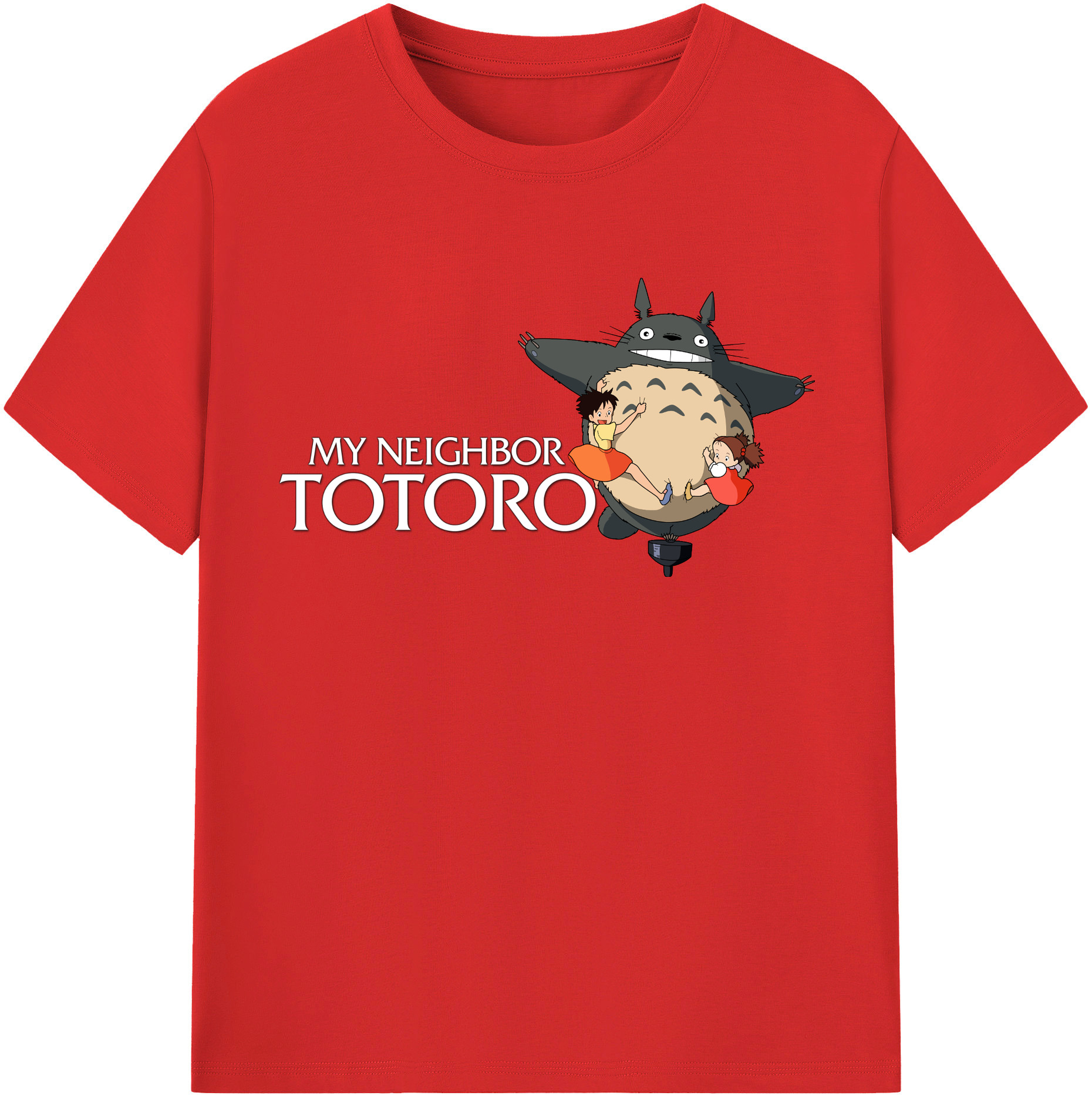 （画像用） となりのトトロ 草壁メイ 草壁サツキ My Neighbor Totoro Satsuki Kusakabe Mei Kusakabe レディースカジュアルプリントTシャツ（綿100％）