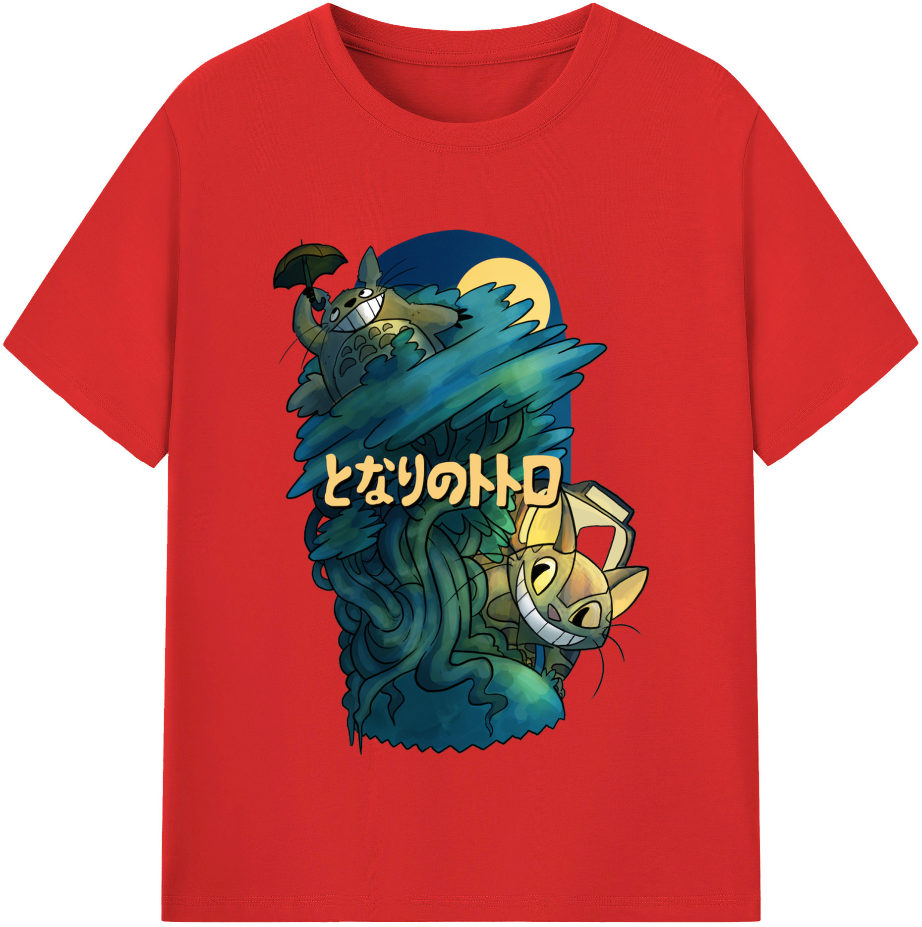 （画像用） となりのトトロ 草壁メイ 草壁サツキ My Neighbor Totoro Satsuki Kusakabe Mei Kusakabe レディースカジュアルプリントTシャツ（綿100％）