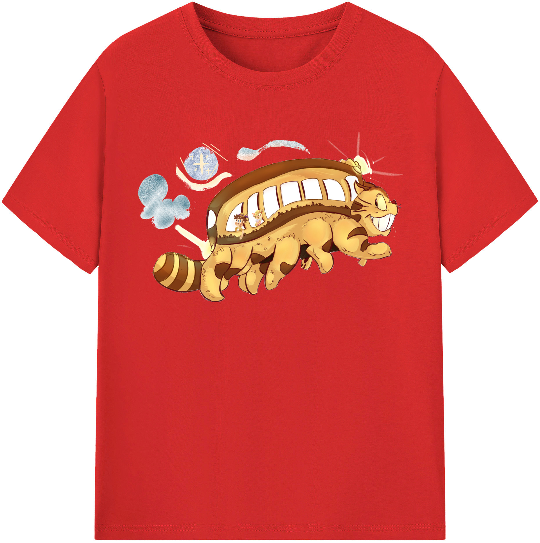 （画像用） となりのトトロ 草壁メイ 草壁サツキ My Neighbor Totoro Satsuki Kusakabe Mei Kusakabe レディースカジュアルプリントTシャツ（綿100％）