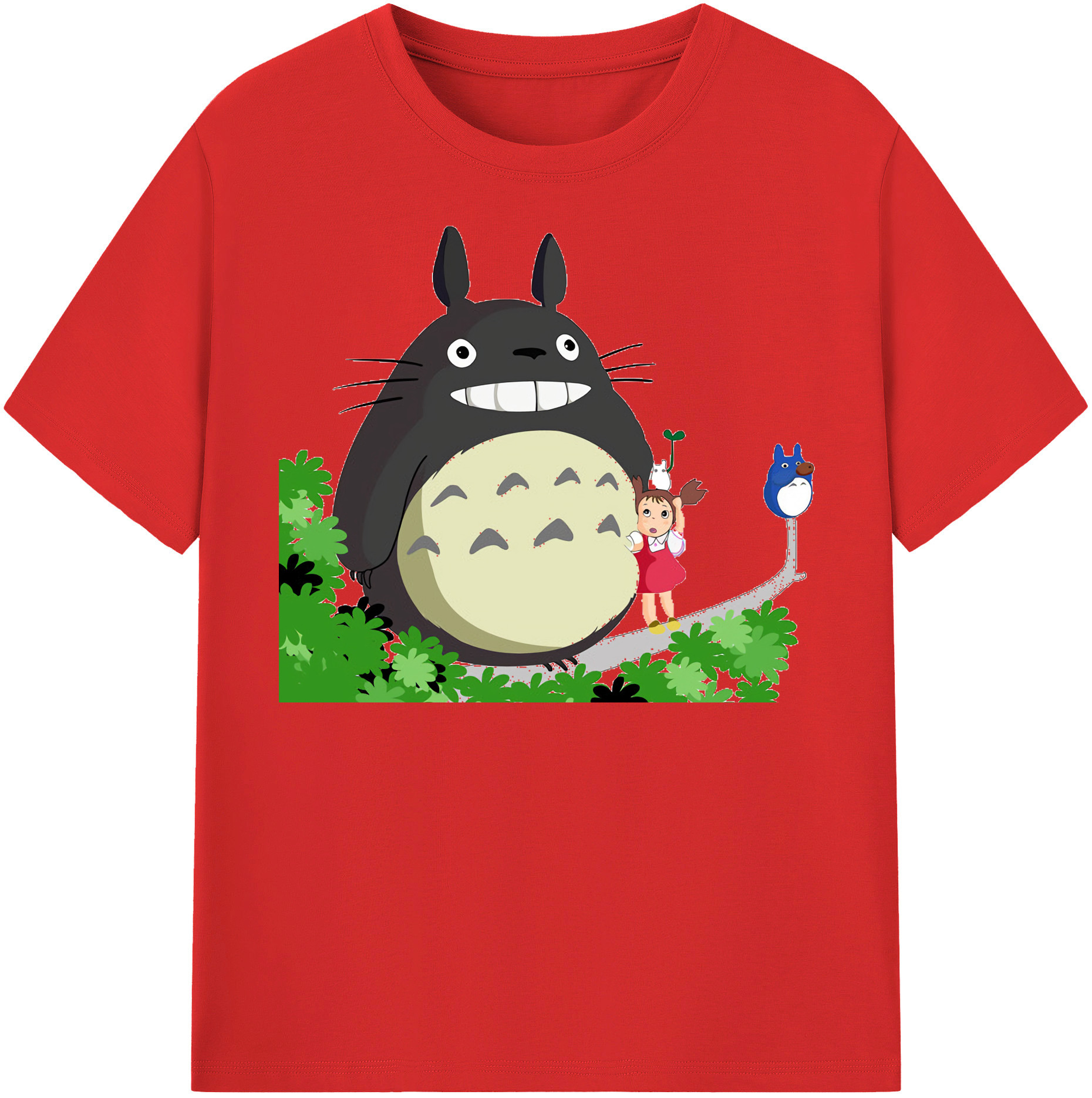 （画像用） となりのトトロ 草壁メイ 草壁サツキ My Neighbor Totoro Satsuki Kusakabe Mei Kusakabe レディースカジュアルプリントTシャツ（綿100％）