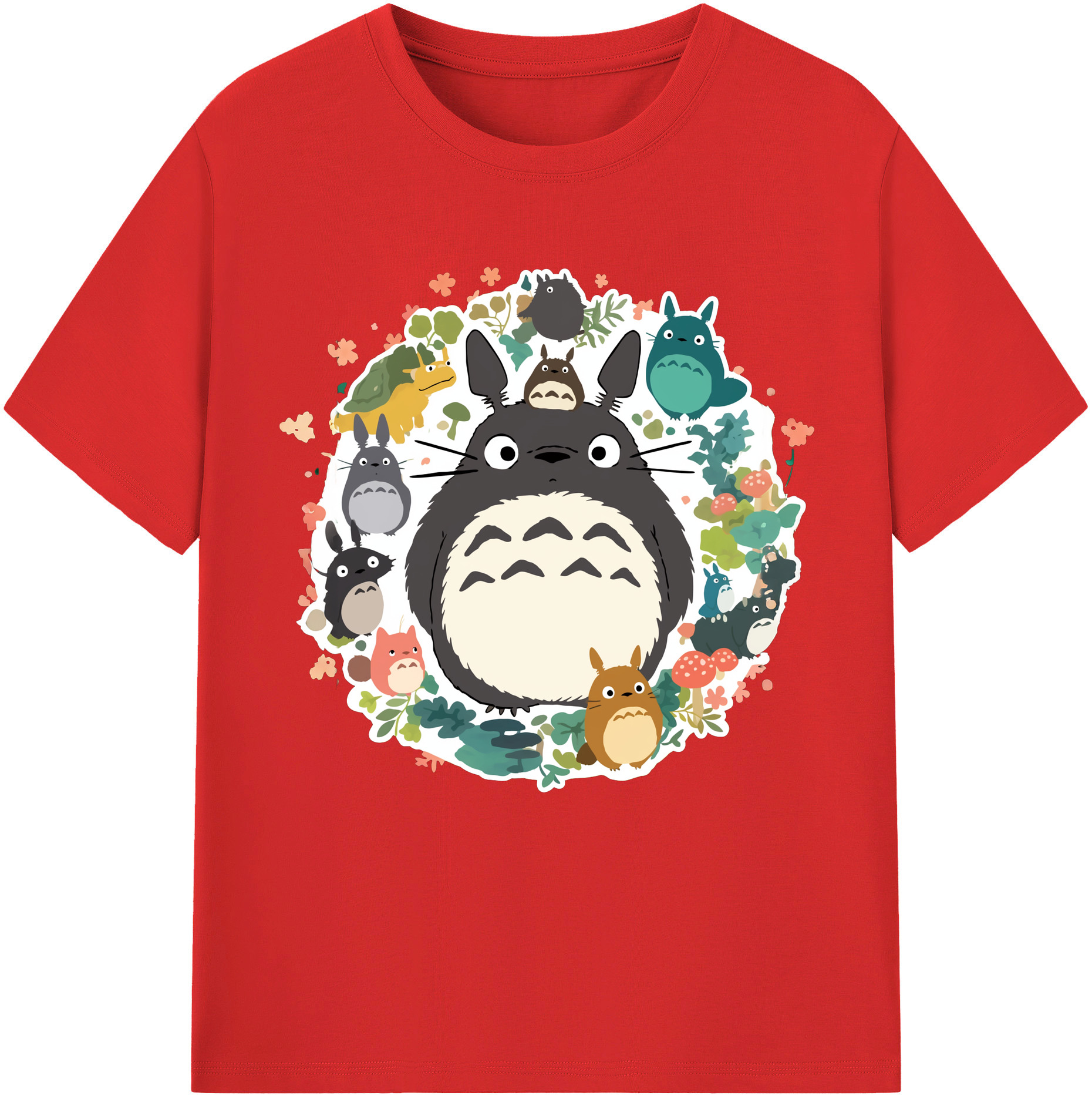 （画像用） となりのトトロ 草壁メイ 草壁サツキ My Neighbor Totoro Satsuki Kusakabe Mei Kusakabe レディースカジュアルプリントTシャツ（綿100％）
