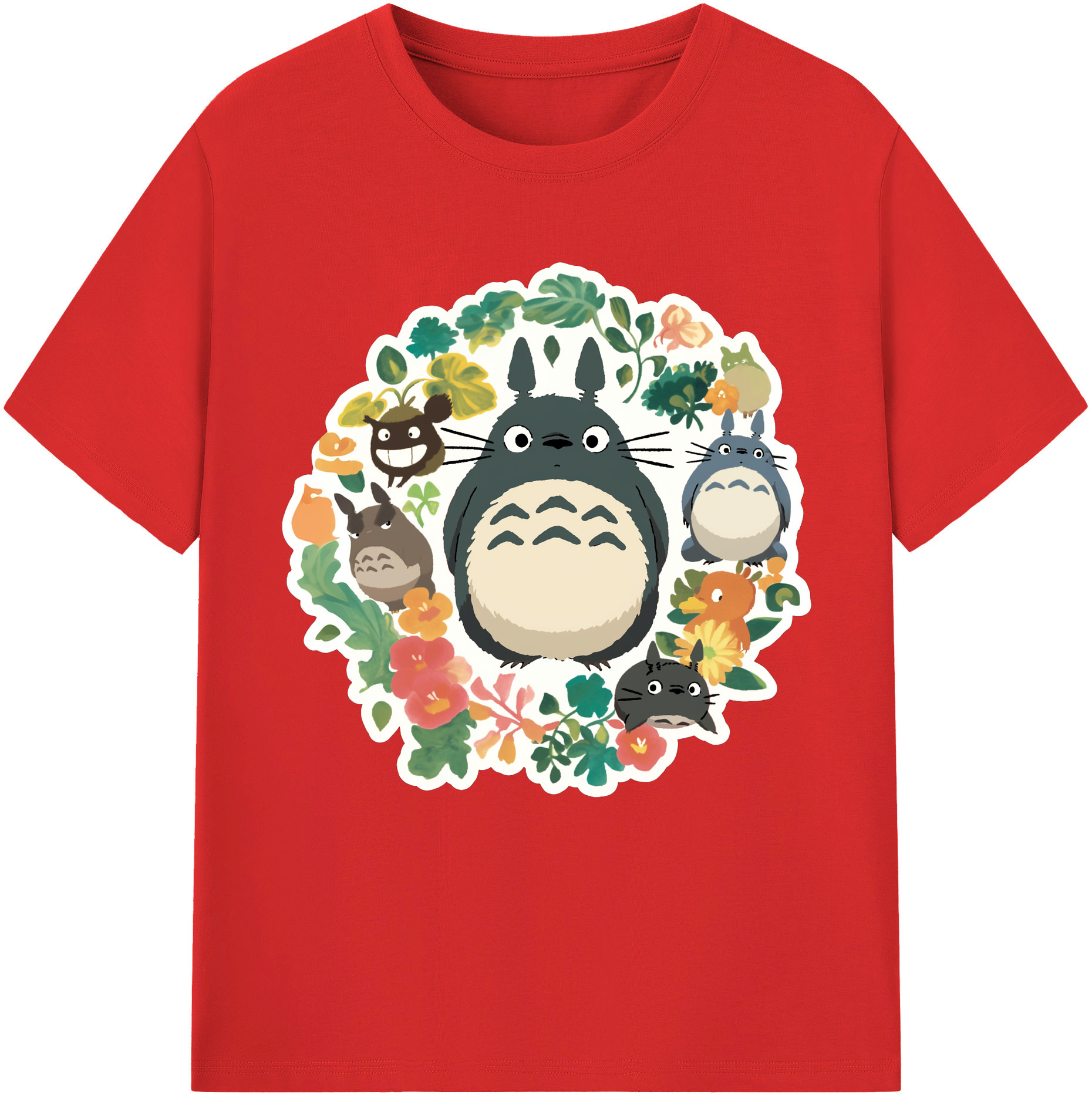（画像用） となりのトトロ 草壁メイ 草壁サツキ My Neighbor Totoro Satsuki Kusakabe Mei Kusakabe レディースカジュアルプリントTシャツ（綿100％）