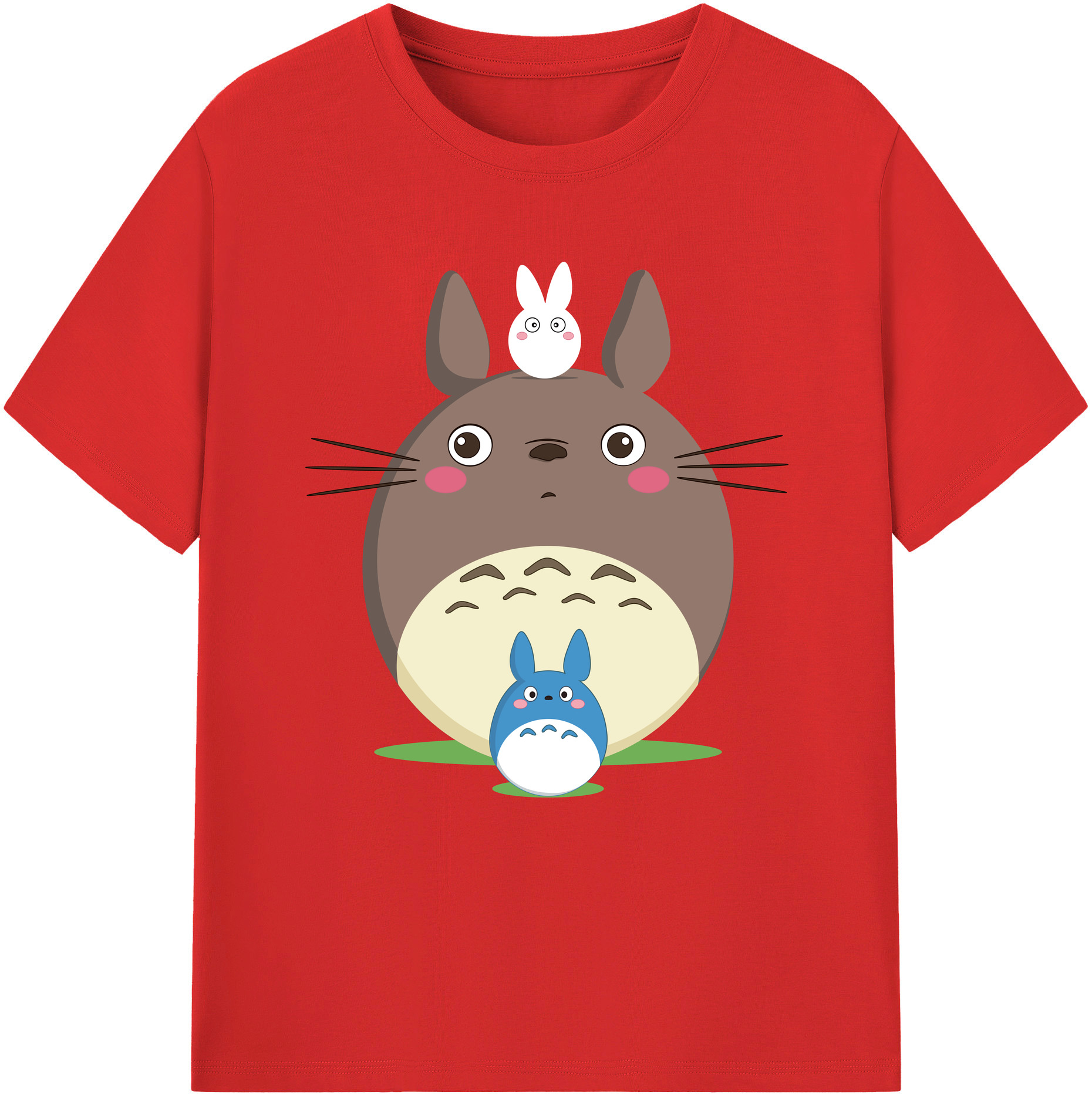 （画像用） となりのトトロ 草壁メイ 草壁サツキ My Neighbor Totoro Satsuki Kusakabe Mei Kusakabe レディースカジュアルプリントTシャツ（綿100％）