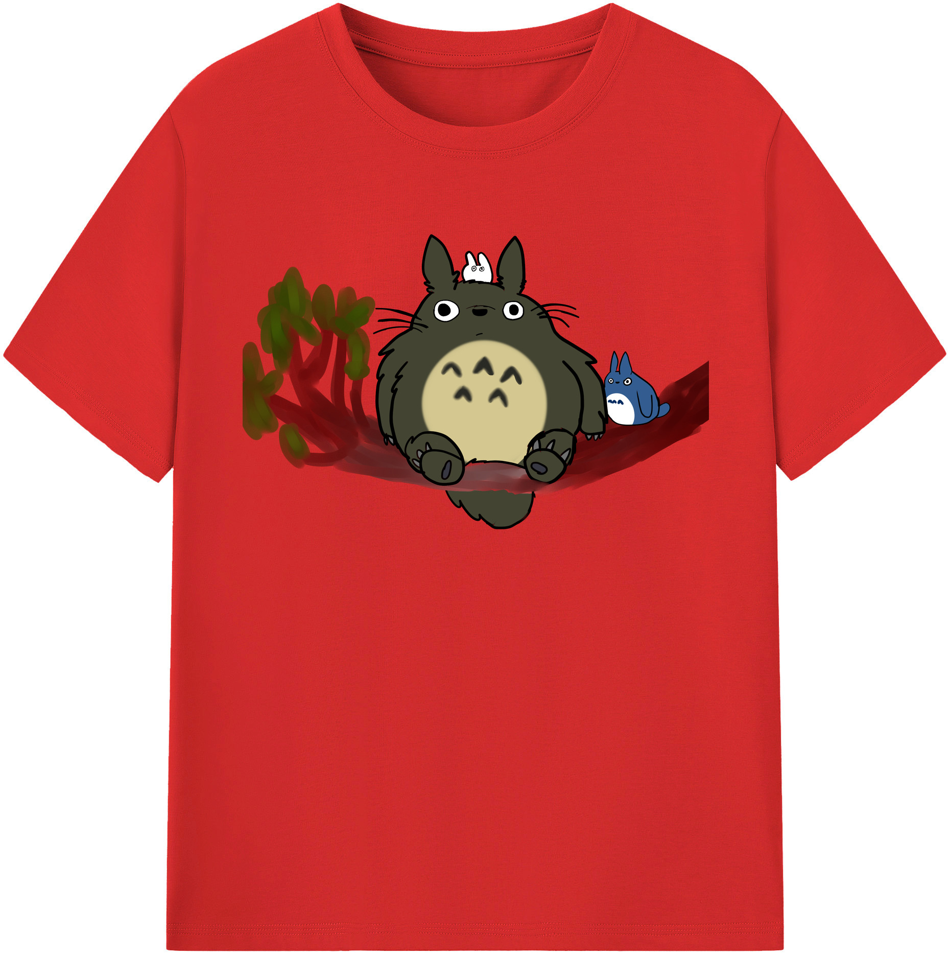 （画像用） となりのトトロ 草壁メイ 草壁サツキ My Neighbor Totoro Satsuki Kusakabe Mei Kusakabe レディースカジュアルプリントTシャツ（綿100％）