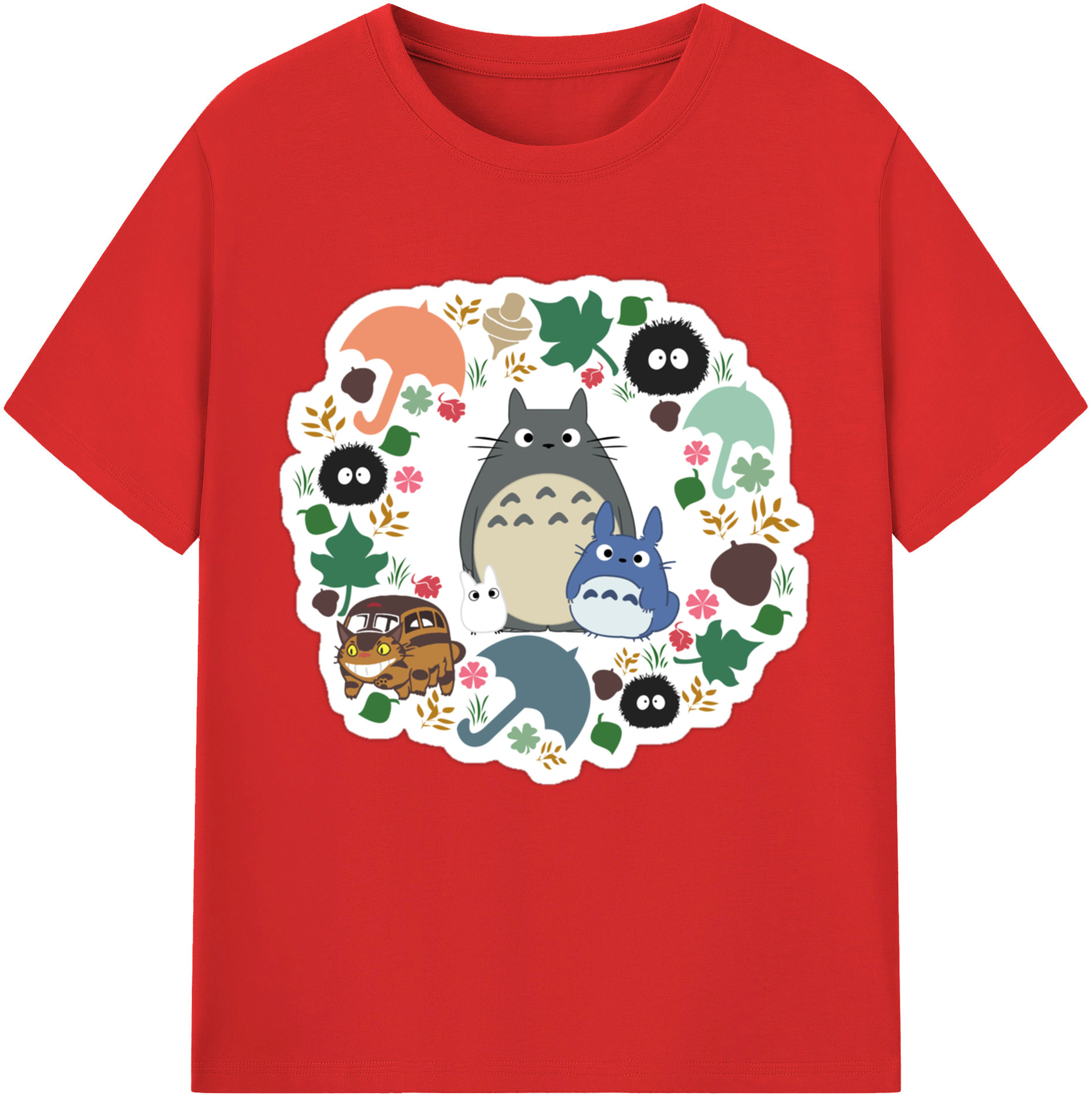（画像用） となりのトトロ 草壁メイ 草壁サツキ My Neighbor Totoro Satsuki Kusakabe Mei Kusakabe レディースカジュアルプリントTシャツ（綿100％）