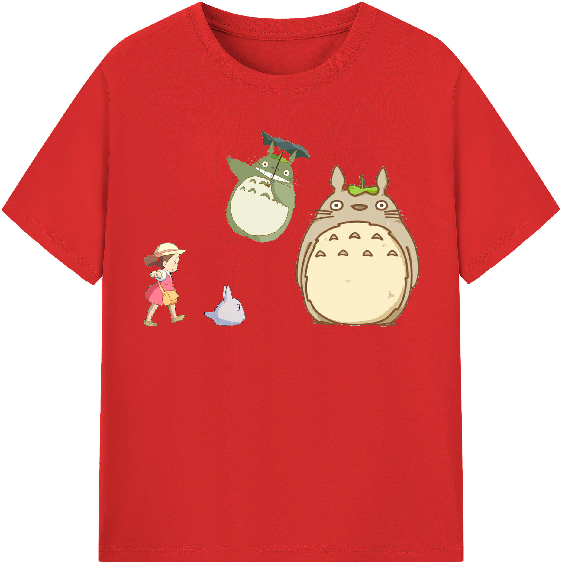 （画像用） となりのトトロ 草壁メイ 草壁サツキ My Neighbor Totoro Satsuki Kusakabe Mei Kusakabe レディースカジュアルプリントTシャツ（綿100％）