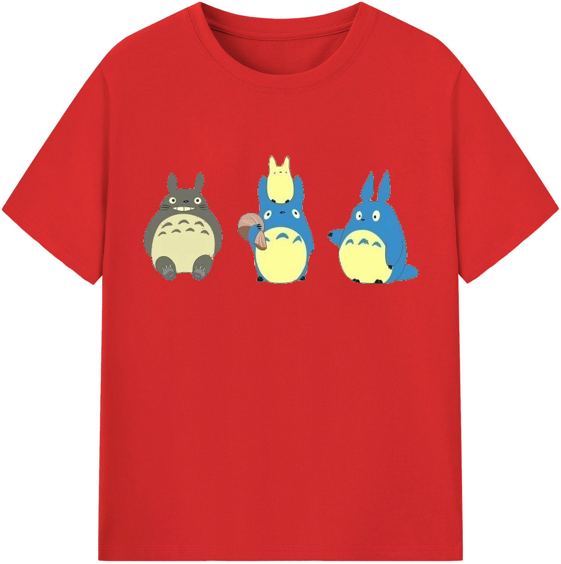 （画像用） となりのトトロ 草壁メイ 草壁サツキ My Neighbor Totoro Satsuki Kusakabe Mei Kusakabe レディースカジュアルプリントTシャツ（綿100％）
