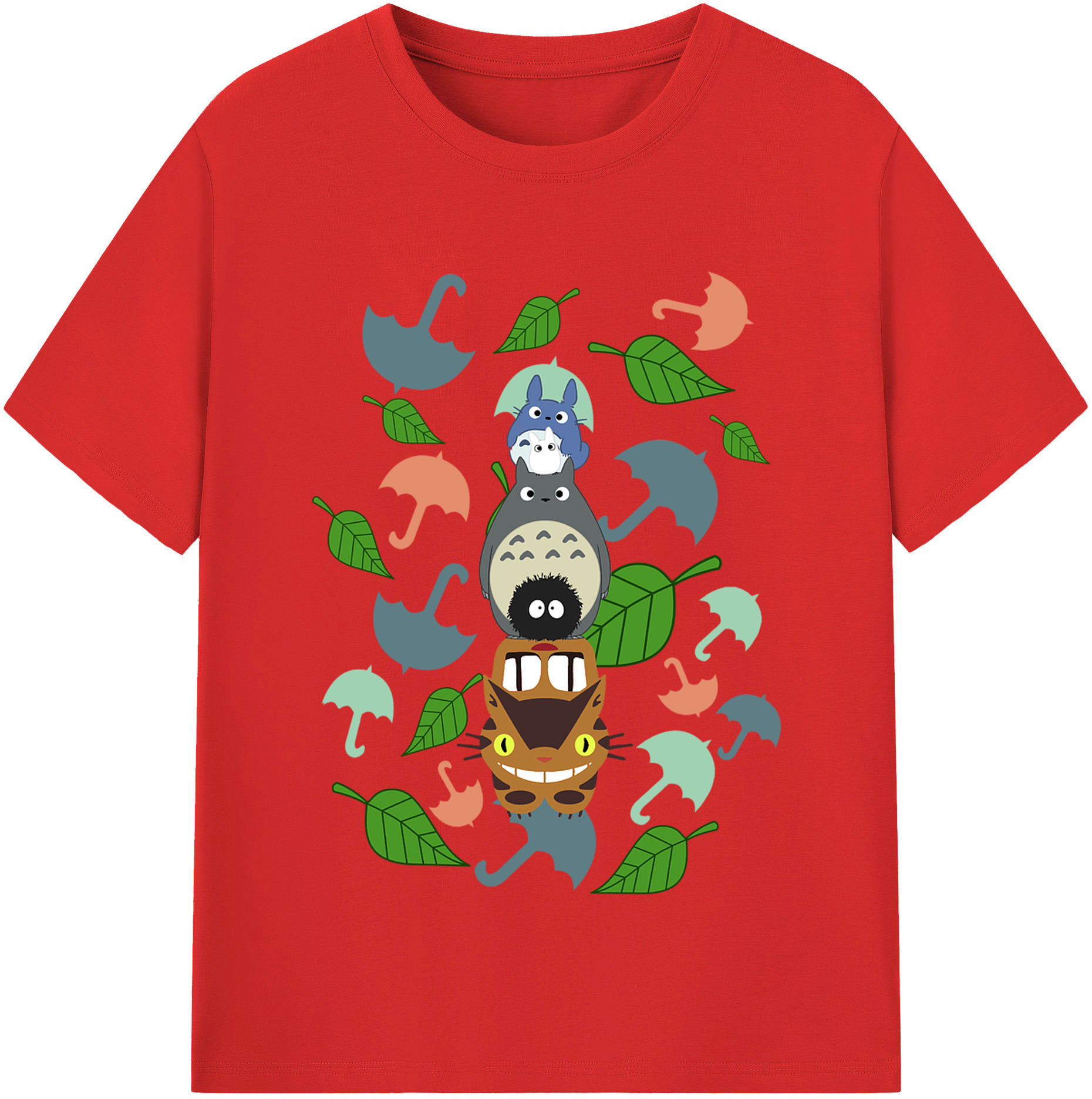 （画像用） となりのトトロ 草壁メイ 草壁サツキ My Neighbor Totoro Satsuki Kusakabe Mei Kusakabe レディースカジュアルプリントTシャツ（綿100％）