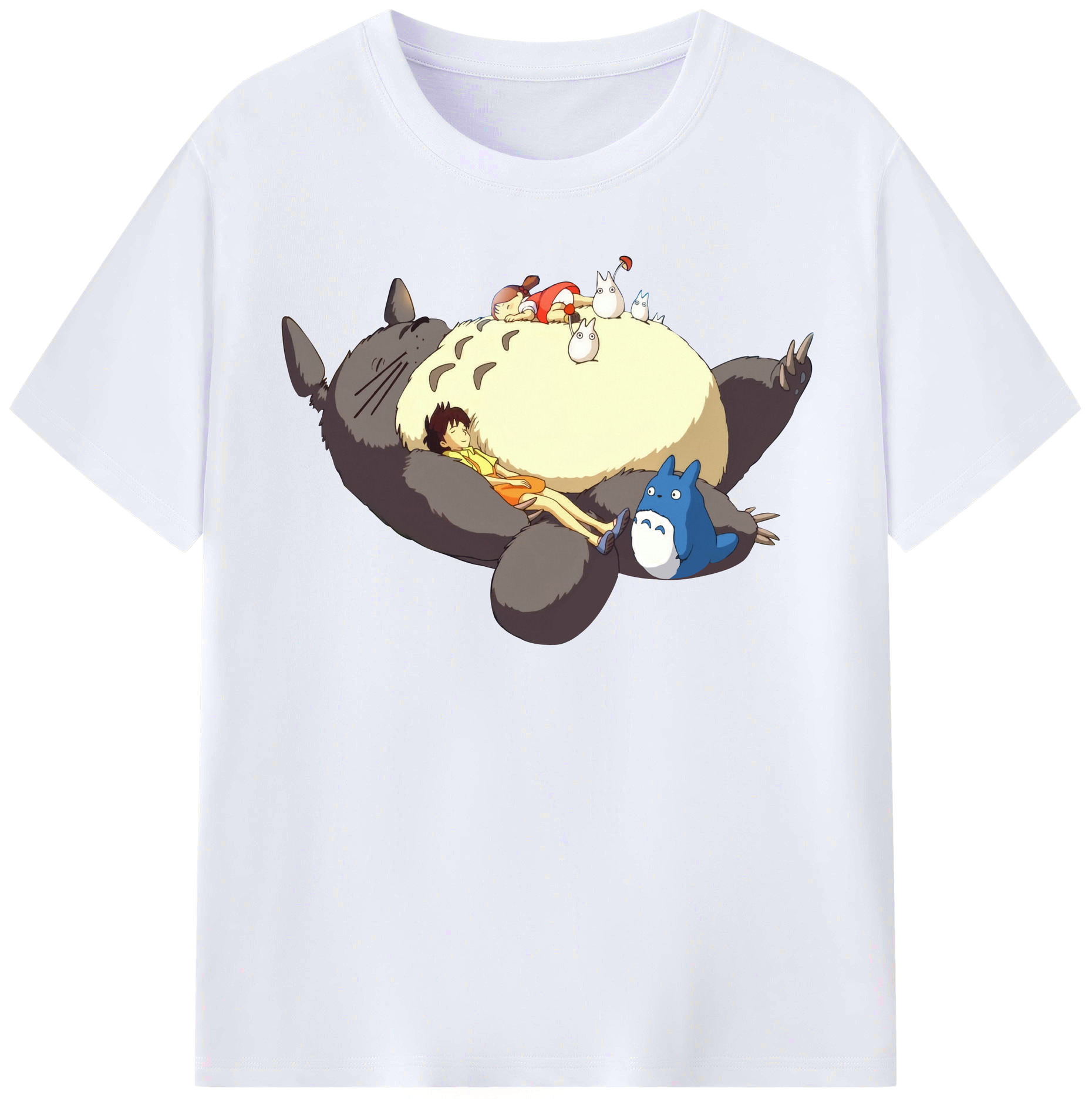 （画像用） となりのトトロ 草壁メイ 草壁サツキ My Neighbor Totoro Satsuki Kusakabe Mei Kusakabe レディースカジュアルプリントTシャツ（綿100％）