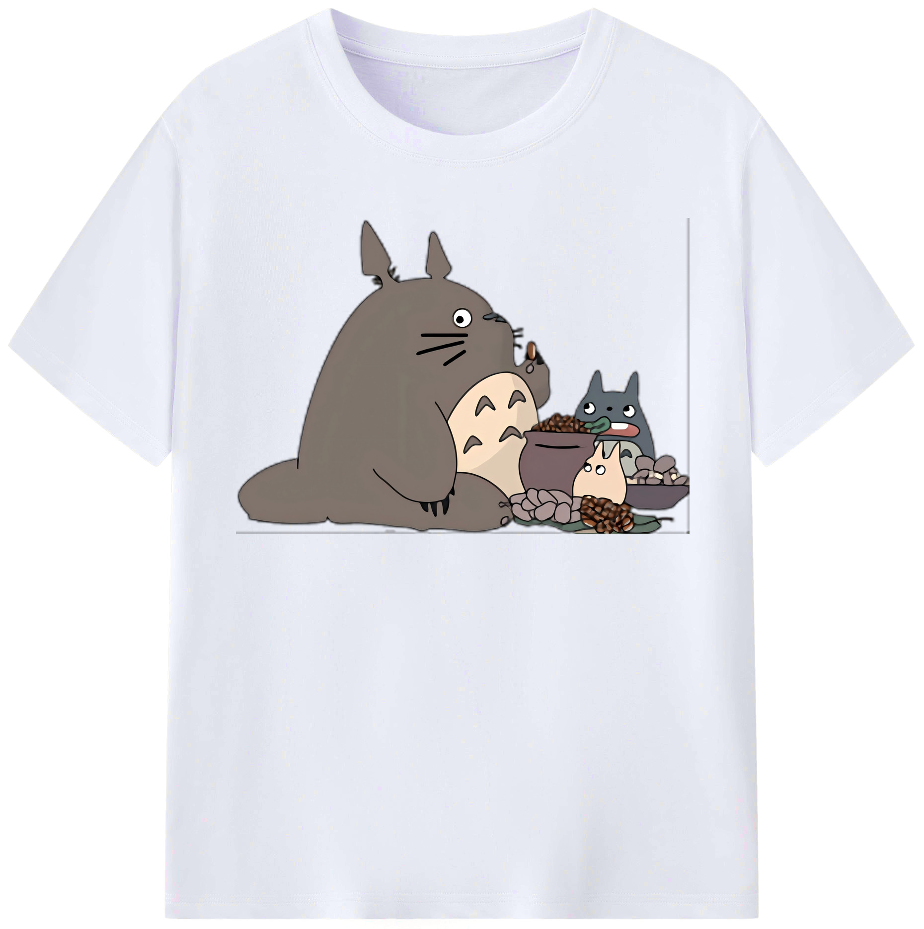 （画像用） となりのトトロ 草壁メイ 草壁サツキ My Neighbor Totoro Satsuki Kusakabe Mei Kusakabe レディースカジュアルプリントTシャツ（綿100％）