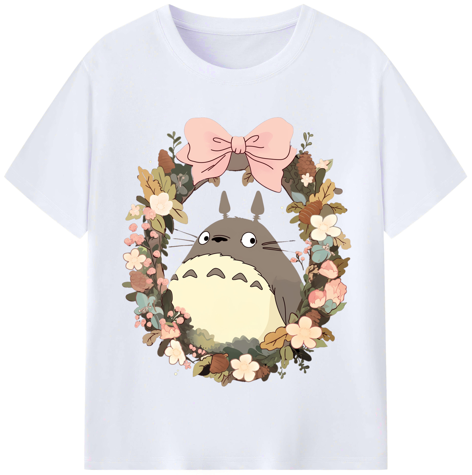 （画像用） となりのトトロ 草壁メイ 草壁サツキ My Neighbor Totoro Satsuki Kusakabe Mei Kusakabe レディースカジュアルプリントTシャツ（綿100％）