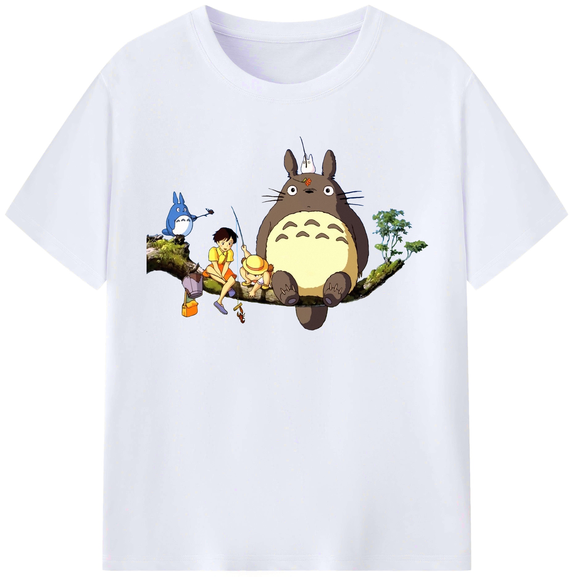 （画像用） となりのトトロ 草壁メイ 草壁サツキ My Neighbor Totoro Satsuki Kusakabe Mei Kusakabe レディースカジュアルプリントTシャツ（綿100％）