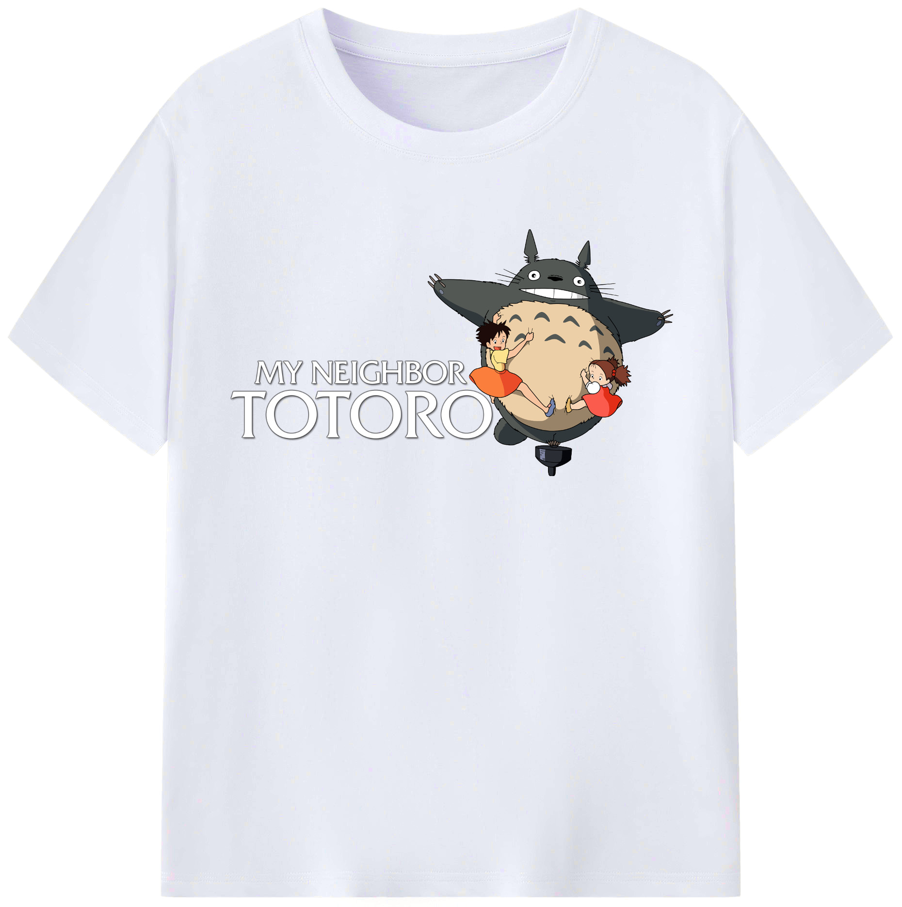 （画像用） となりのトトロ 草壁メイ 草壁サツキ My Neighbor Totoro Satsuki Kusakabe Mei Kusakabe レディースカジュアルプリントTシャツ（綿100％）