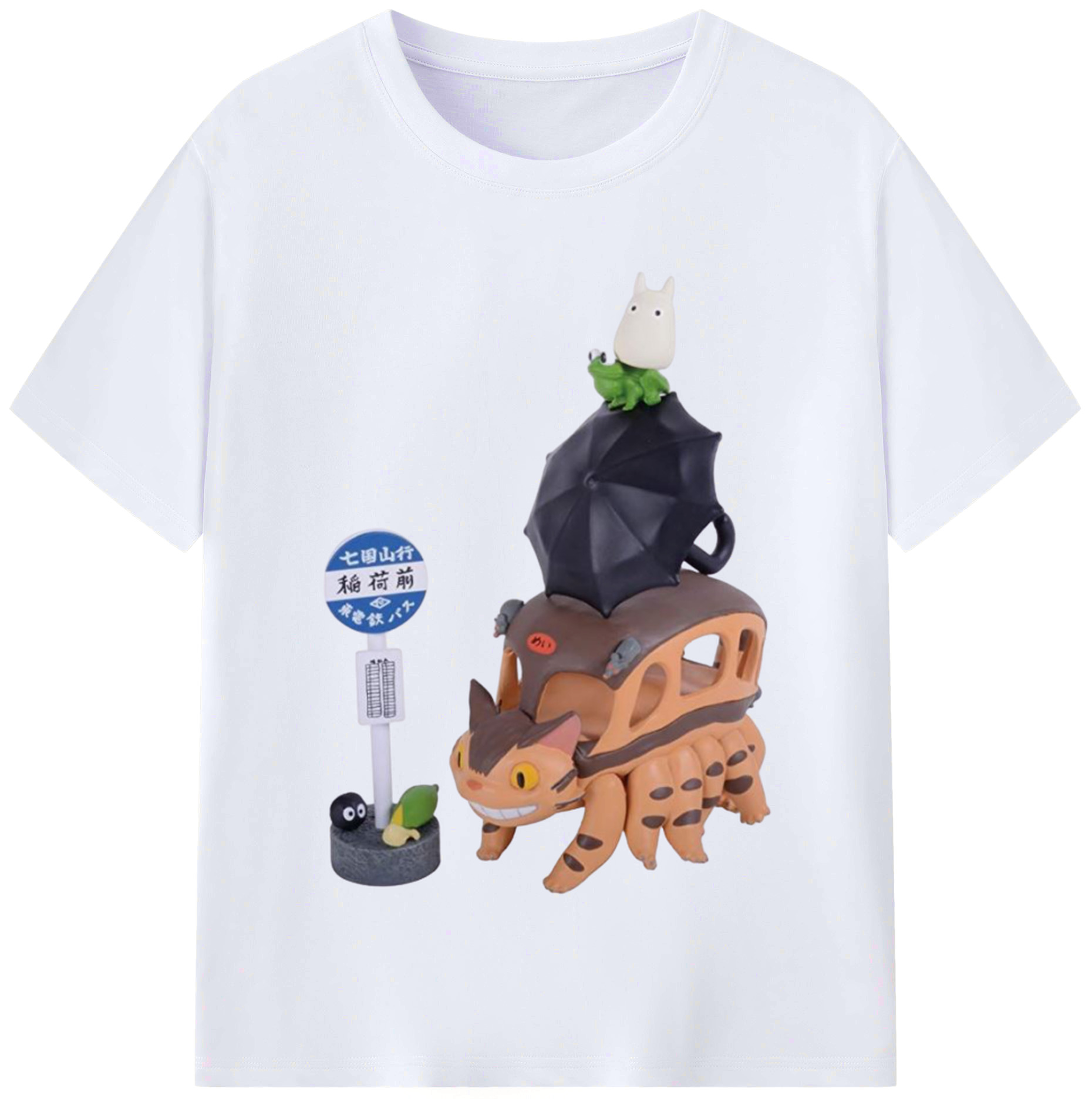 （画像用） となりのトトロ 草壁メイ 草壁サツキ My Neighbor Totoro Satsuki Kusakabe Mei Kusakabe レディースカジュアルプリントTシャツ（綿100％）