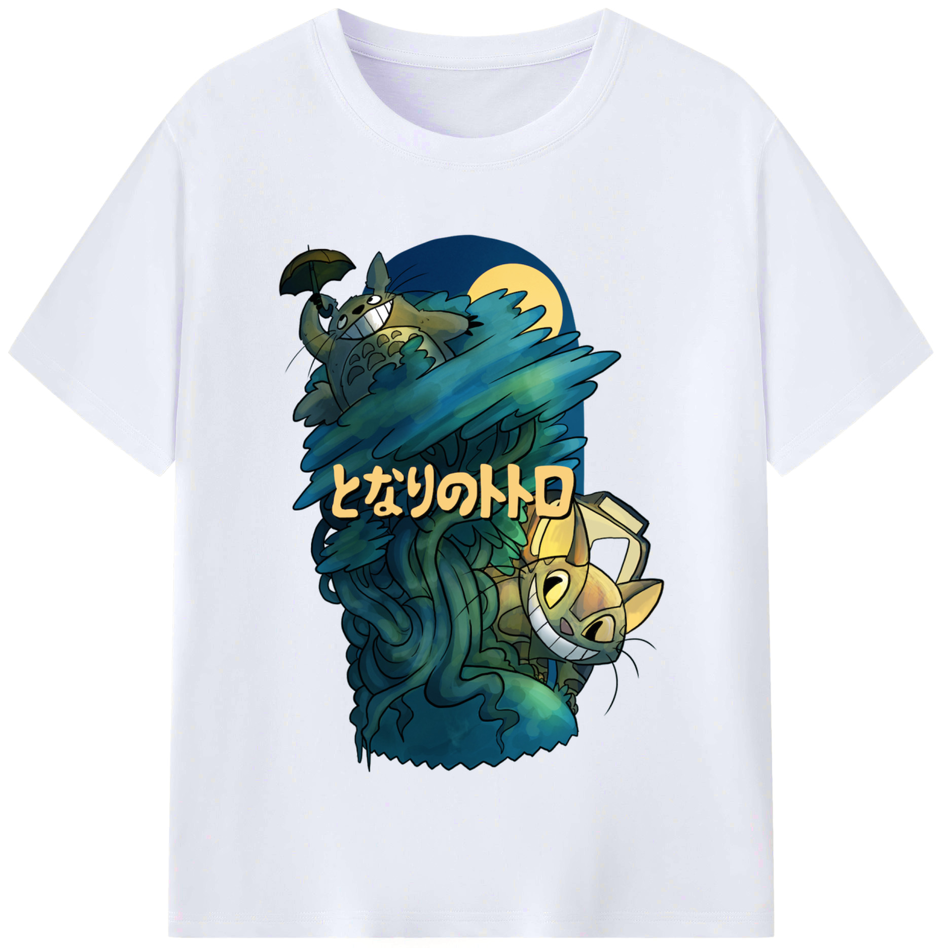 （画像用） となりのトトロ 草壁メイ 草壁サツキ My Neighbor Totoro Satsuki Kusakabe Mei Kusakabe レディースカジュアルプリントTシャツ（綿100％）