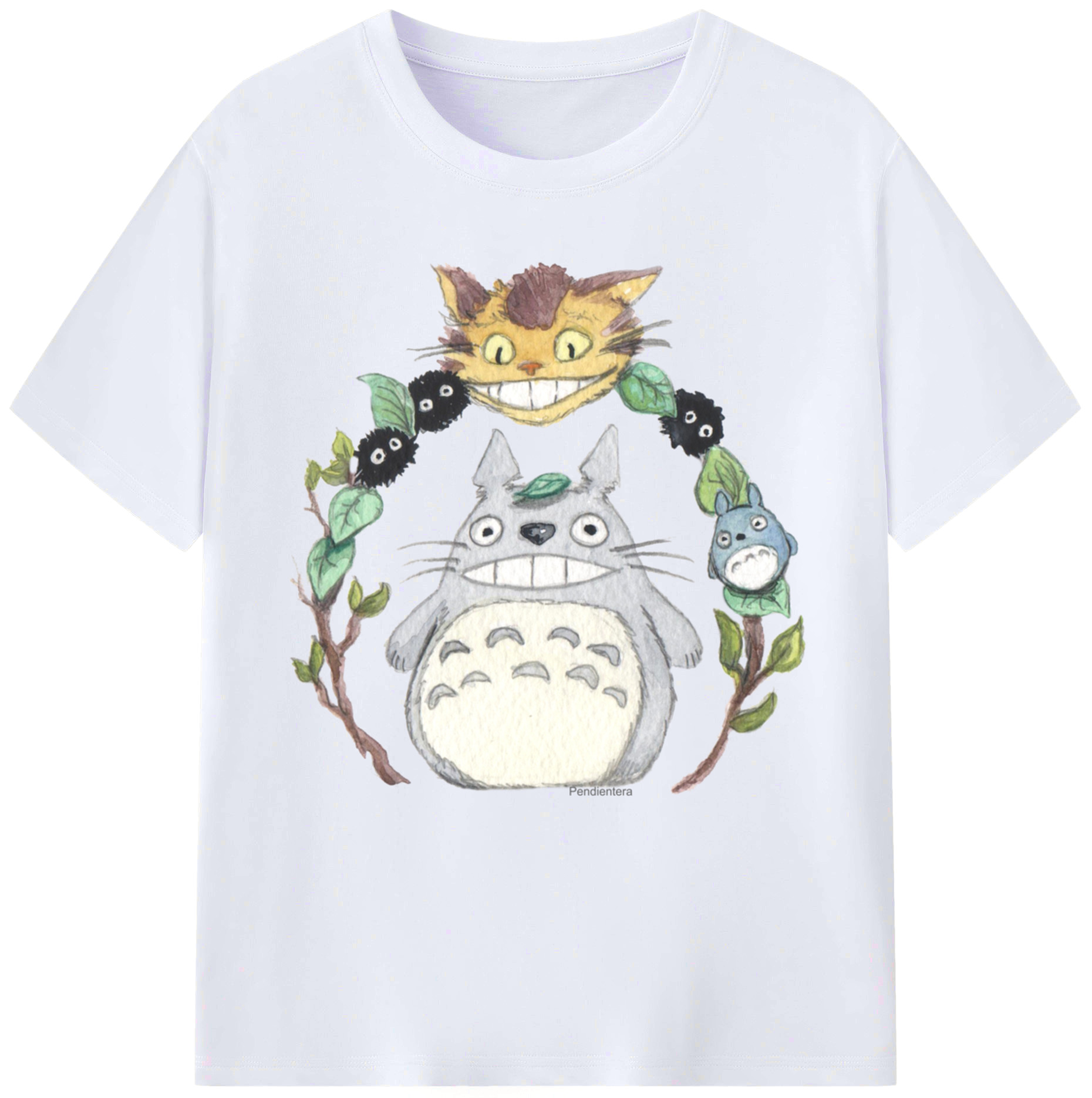 （画像用） となりのトトロ 草壁メイ 草壁サツキ My Neighbor Totoro Satsuki Kusakabe Mei Kusakabe レディースカジュアルプリントTシャツ（綿100％）