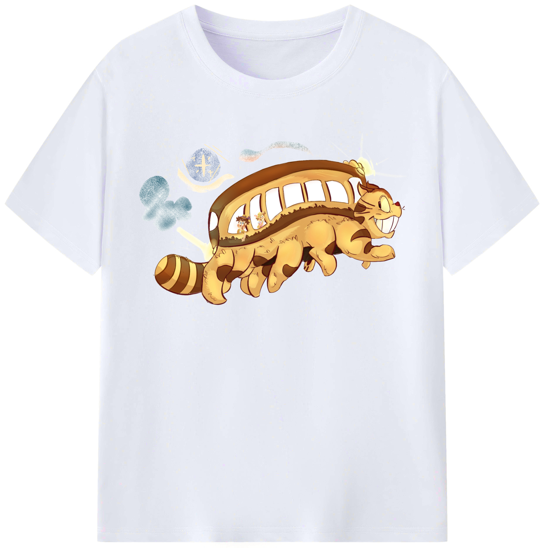 （画像用） となりのトトロ 草壁メイ 草壁サツキ My Neighbor Totoro Satsuki Kusakabe Mei Kusakabe レディースカジュアルプリントTシャツ（綿100％）
