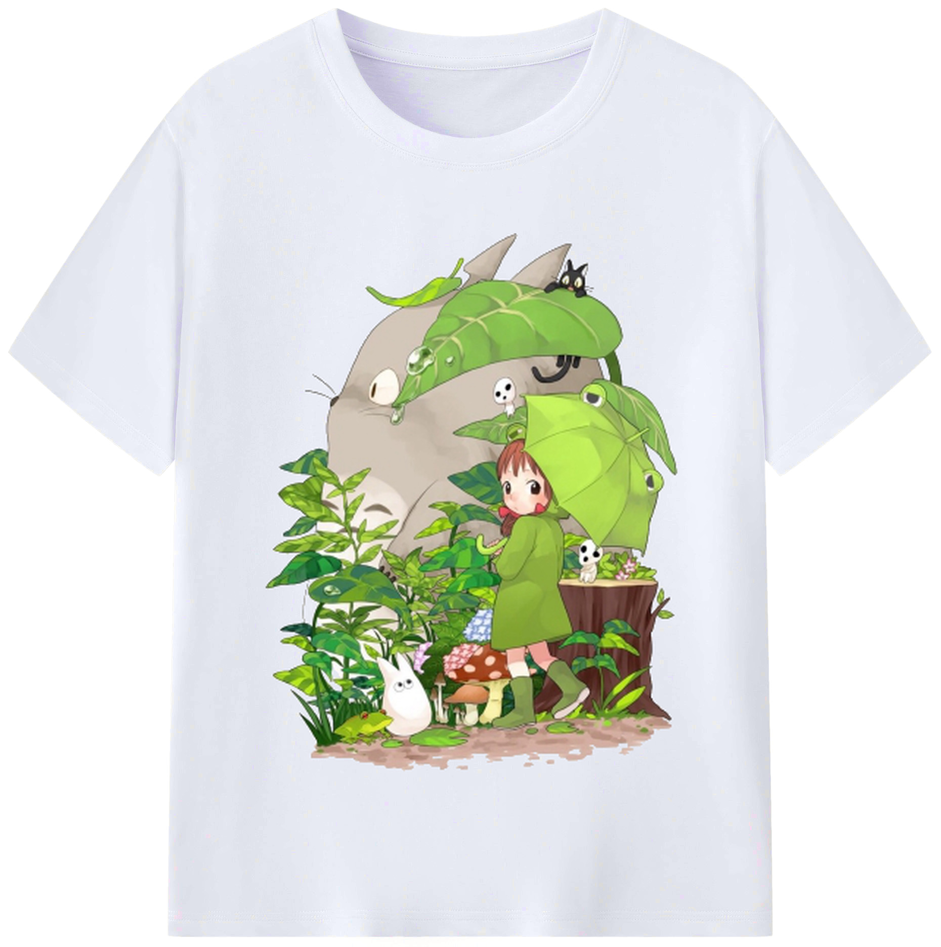 （画像用） となりのトトロ 草壁メイ 草壁サツキ My Neighbor Totoro Satsuki Kusakabe Mei Kusakabe レディースカジュアルプリントTシャツ（綿100％）
