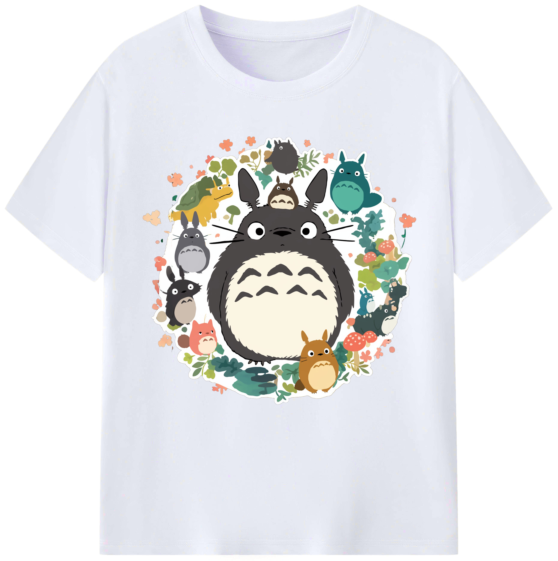（画像用） となりのトトロ 草壁メイ 草壁サツキ My Neighbor Totoro Satsuki Kusakabe Mei Kusakabe レディースカジュアルプリントTシャツ（綿100％）