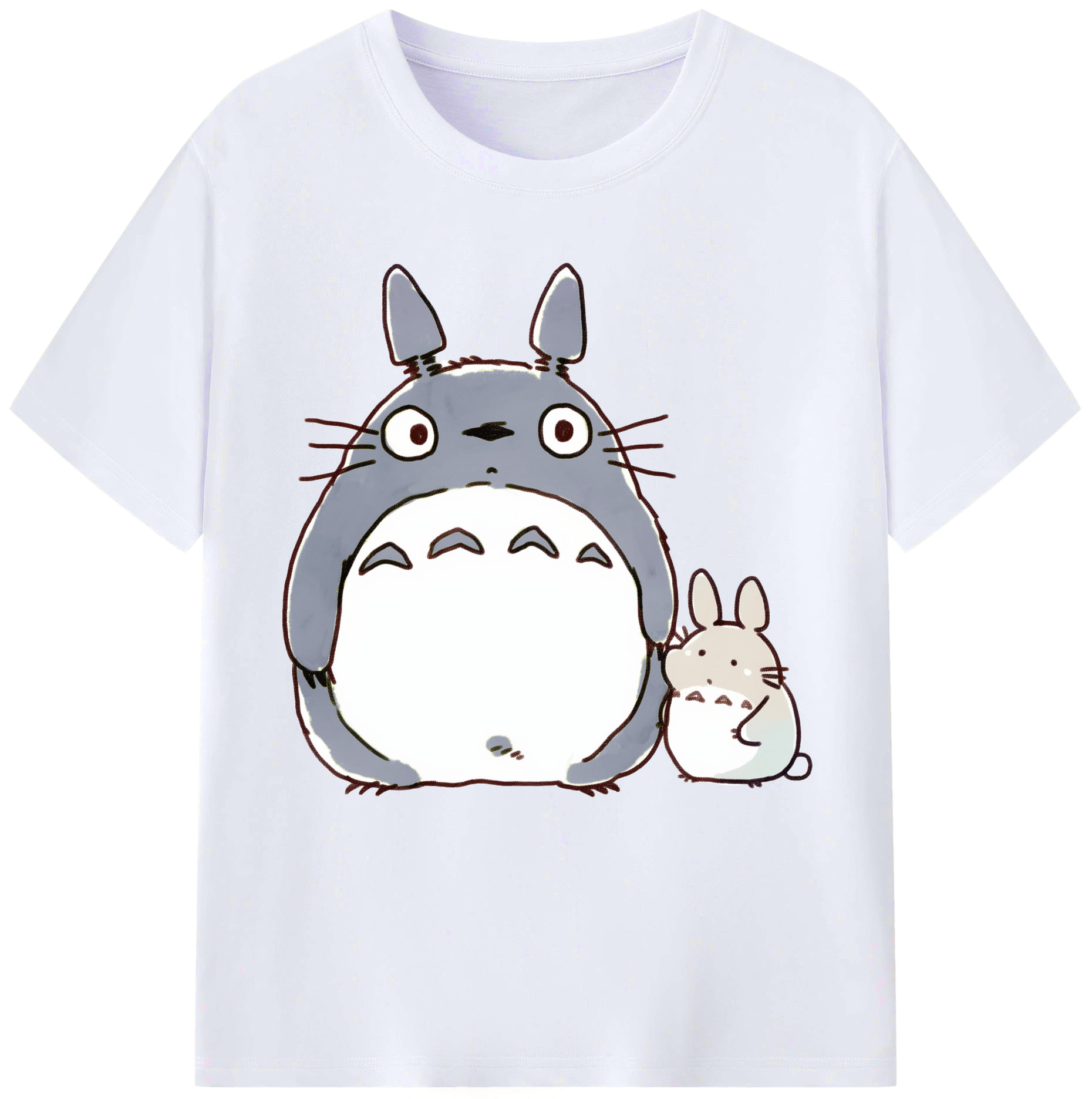 （画像用） となりのトトロ 草壁メイ 草壁サツキ My Neighbor Totoro Satsuki Kusakabe Mei Kusakabe レディースカジュアルプリントTシャツ（綿100％）