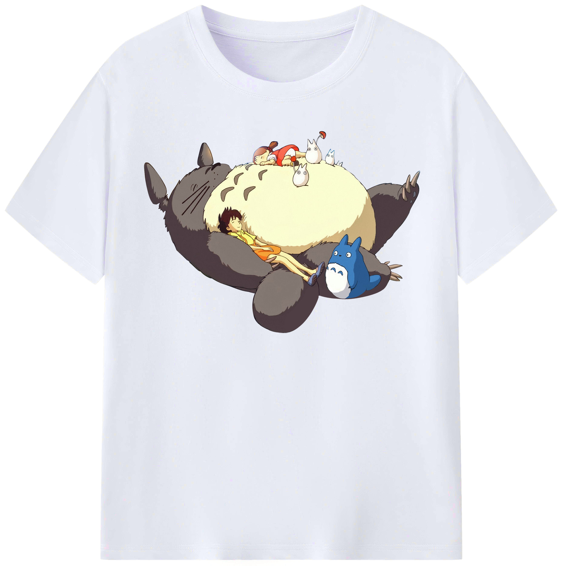 （画像用） となりのトトロ 草壁メイ 草壁サツキ My Neighbor Totoro Satsuki Kusakabe Mei Kusakabe レディースカジュアルプリントTシャツ（綿100％）