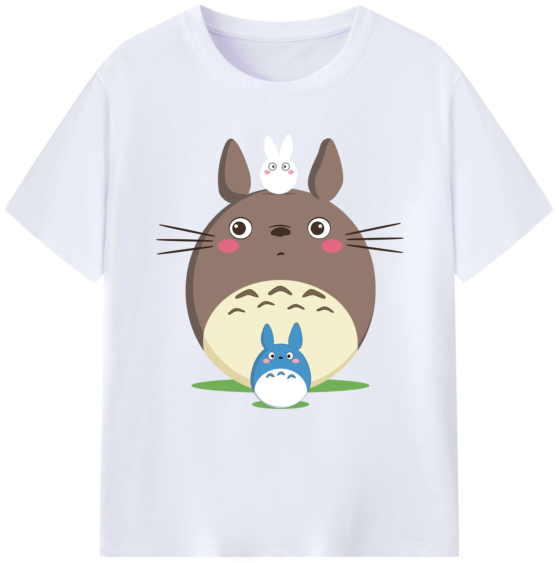 （画像用） となりのトトロ 草壁メイ 草壁サツキ My Neighbor Totoro Satsuki Kusakabe Mei Kusakabe レディースカジュアルプリントTシャツ（綿100％）