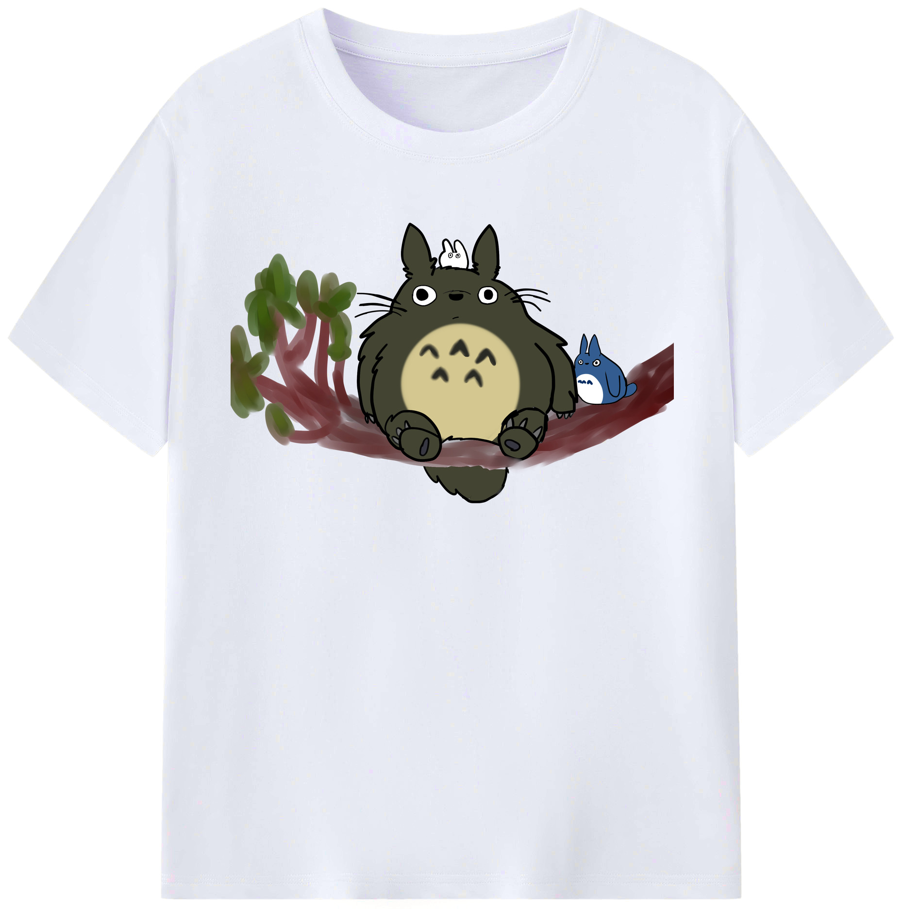 （画像用） となりのトトロ 草壁メイ 草壁サツキ My Neighbor Totoro Satsuki Kusakabe Mei Kusakabe レディースカジュアルプリントTシャツ（綿100％）