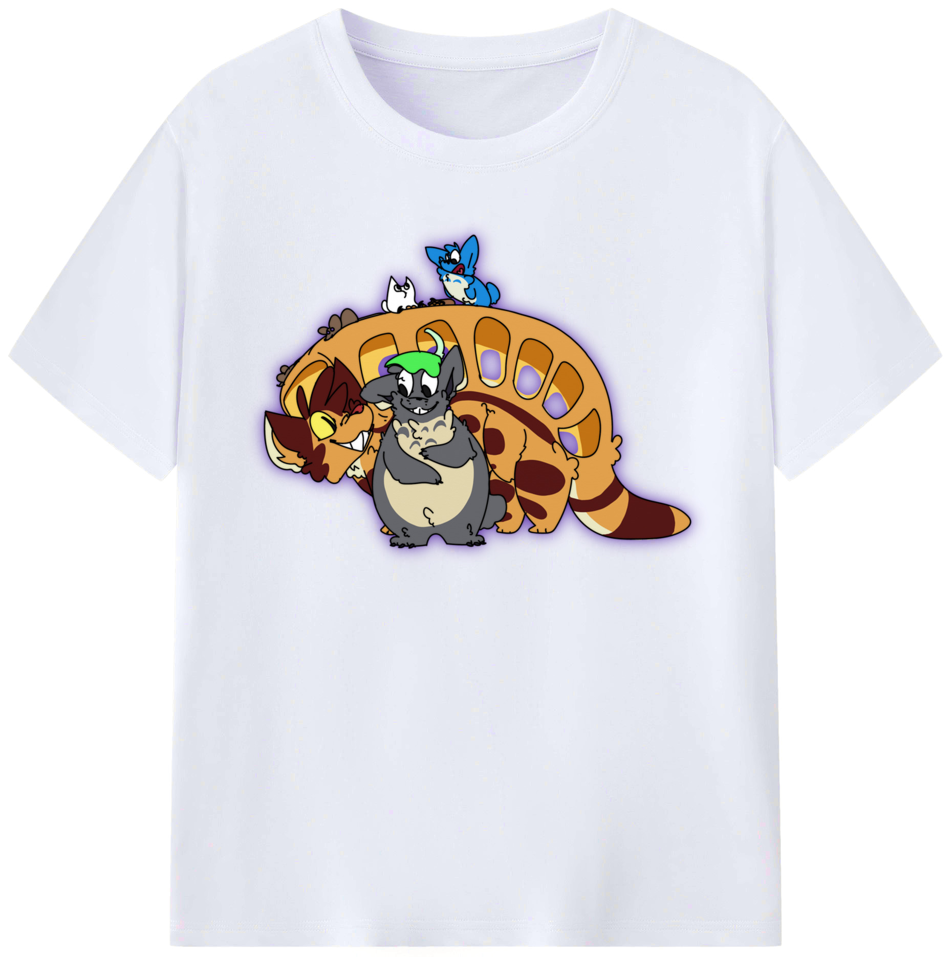 （画像用） となりのトトロ 草壁メイ 草壁サツキ My Neighbor Totoro Satsuki Kusakabe Mei Kusakabe レディースカジュアルプリントTシャツ（綿100％）