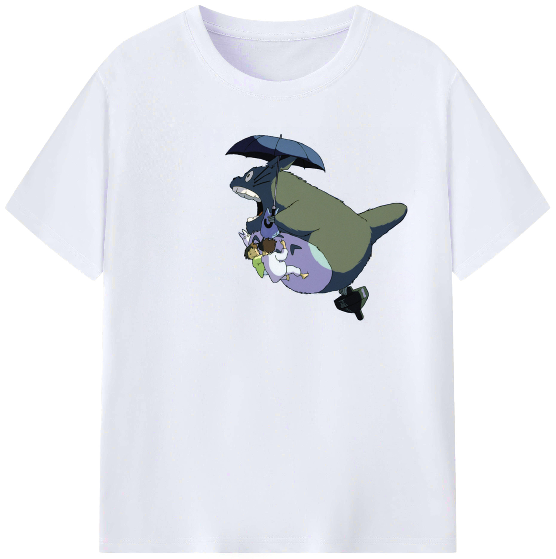 （画像用） となりのトトロ 草壁メイ 草壁サツキ My Neighbor Totoro Satsuki Kusakabe Mei Kusakabe レディースカジュアルプリントTシャツ（綿100％）