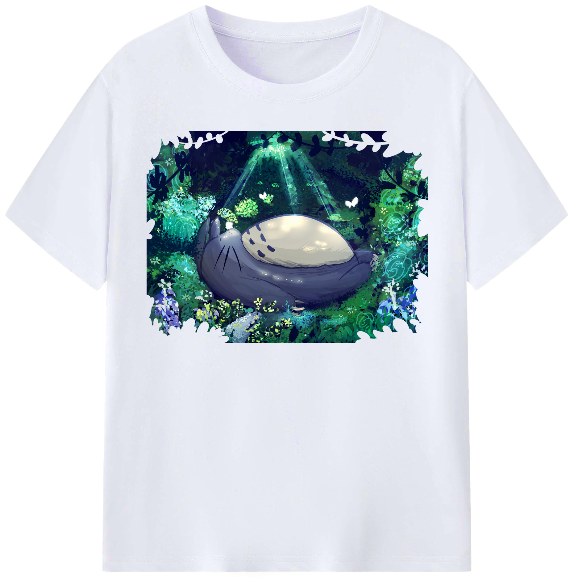 （画像用） となりのトトロ 草壁メイ 草壁サツキ My Neighbor Totoro Satsuki Kusakabe Mei Kusakabe レディースカジュアルプリントTシャツ（綿100％）