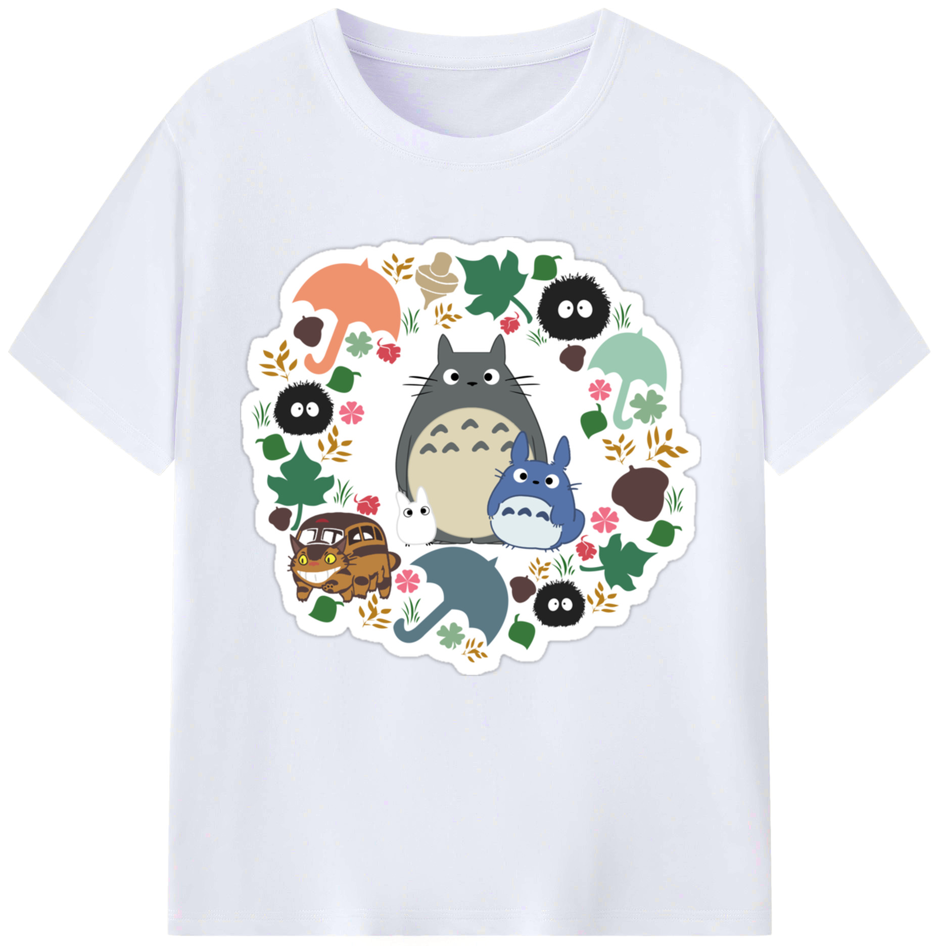 （画像用） となりのトトロ 草壁メイ 草壁サツキ My Neighbor Totoro Satsuki Kusakabe Mei Kusakabe レディースカジュアルプリントTシャツ（綿100％）