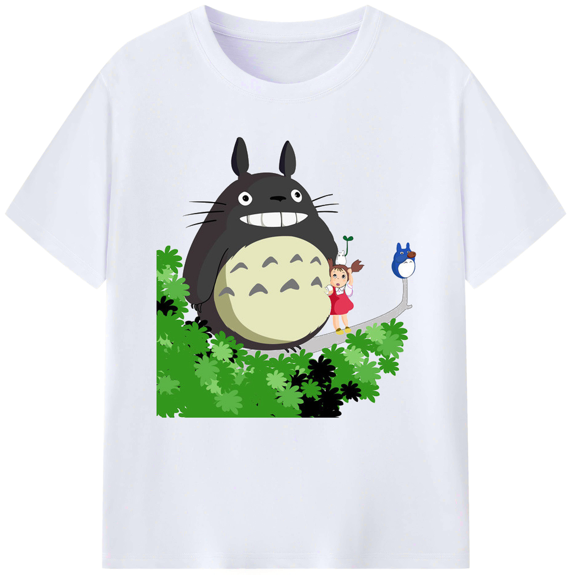 （画像用） となりのトトロ 草壁メイ 草壁サツキ My Neighbor Totoro Satsuki Kusakabe Mei Kusakabe レディースカジュアルプリントTシャツ（綿100％）