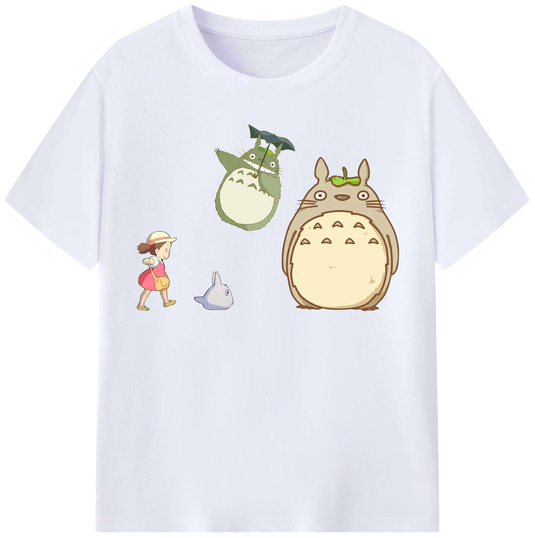 （画像用） となりのトトロ 草壁メイ 草壁サツキ My Neighbor Totoro Satsuki Kusakabe Mei Kusakabe レディースカジュアルプリントTシャツ（綿100％）