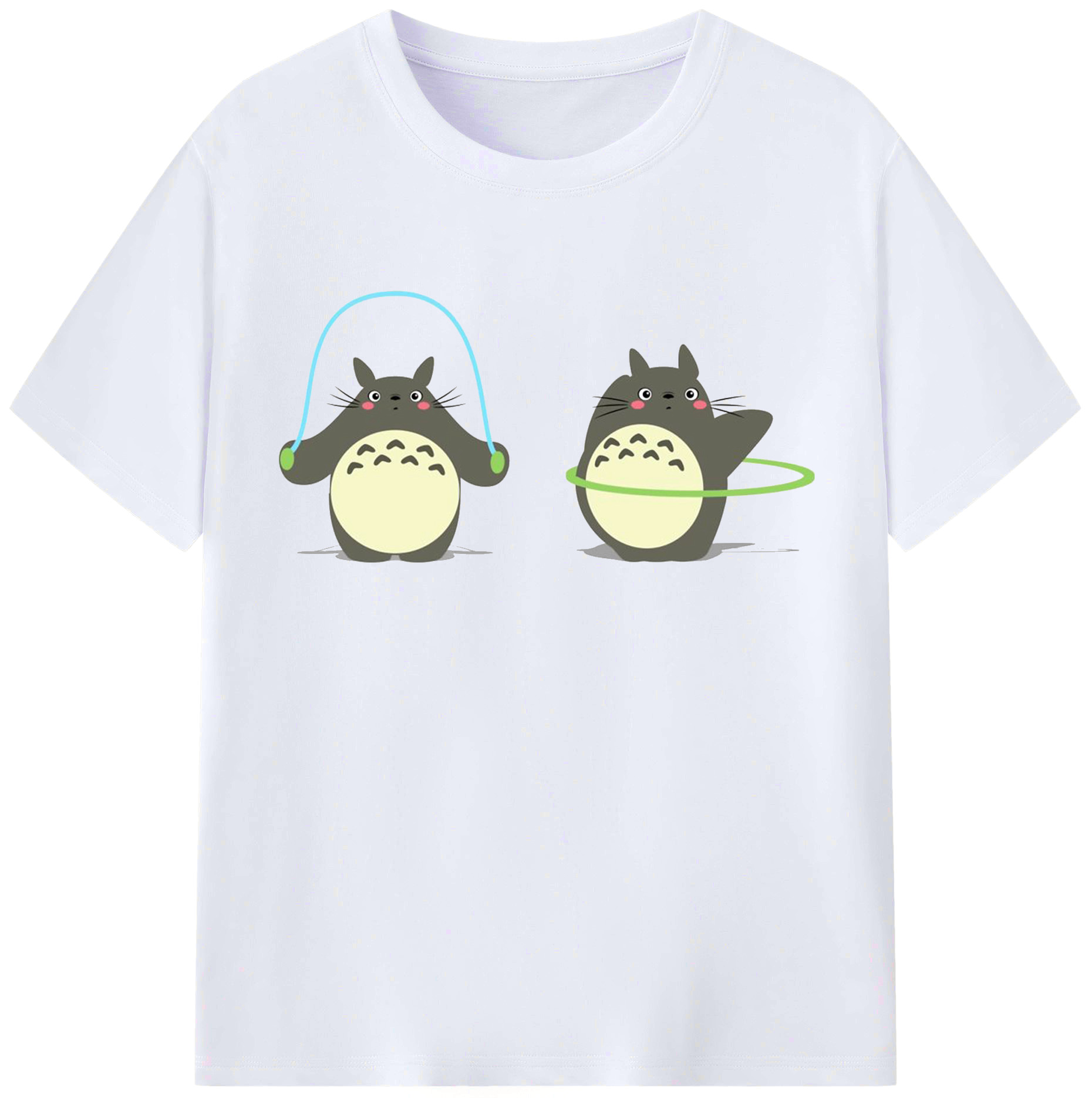 （画像用） となりのトトロ 草壁メイ 草壁サツキ My Neighbor Totoro Satsuki Kusakabe Mei Kusakabe レディースカジュアルプリントTシャツ（綿100％）