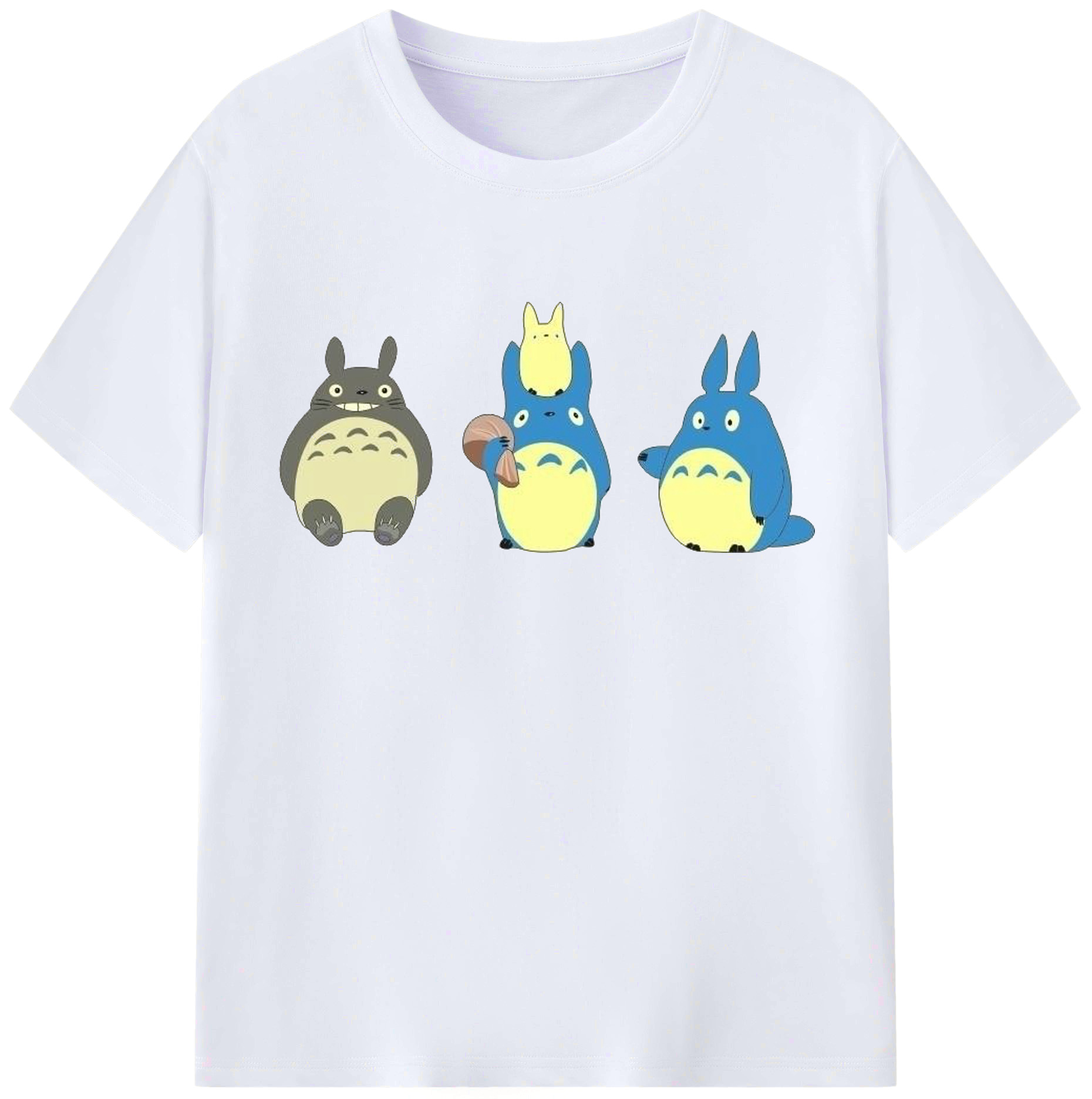 （画像用） となりのトトロ 草壁メイ 草壁サツキ My Neighbor Totoro Satsuki Kusakabe Mei Kusakabe レディースカジュアルプリントTシャツ（綿100％）
