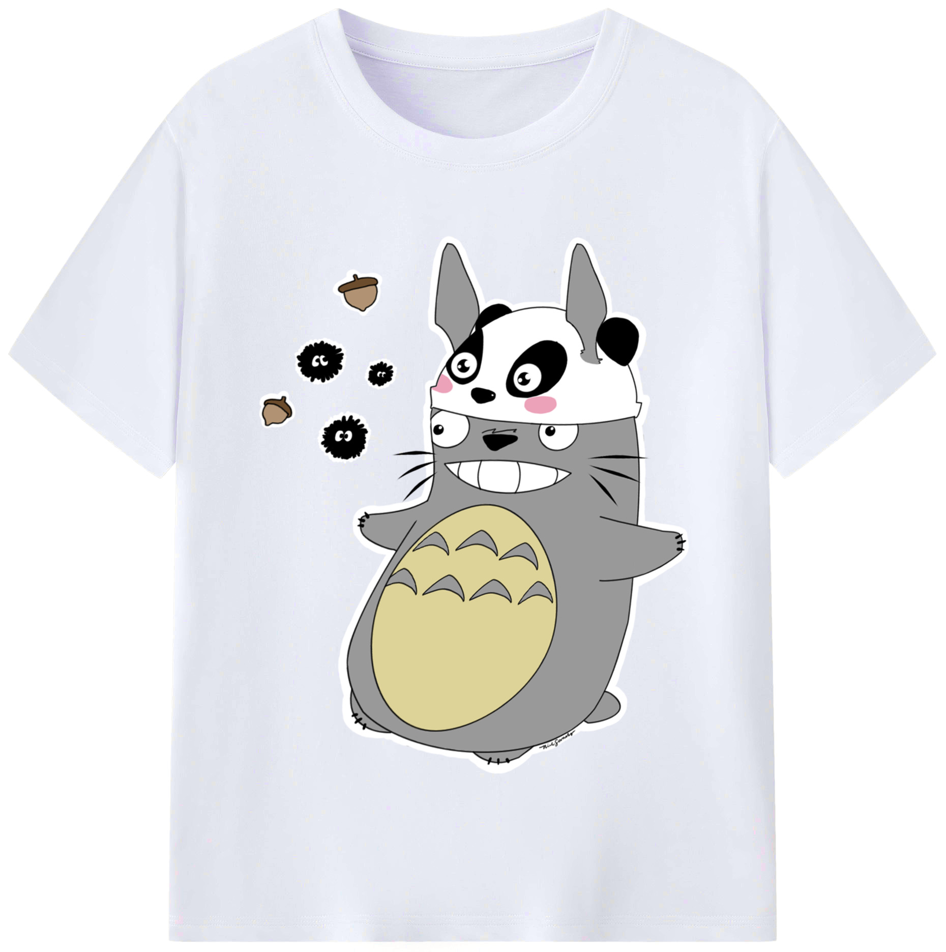 （画像用） となりのトトロ 草壁メイ 草壁サツキ My Neighbor Totoro Satsuki Kusakabe Mei Kusakabe レディースカジュアルプリントTシャツ（綿100％）