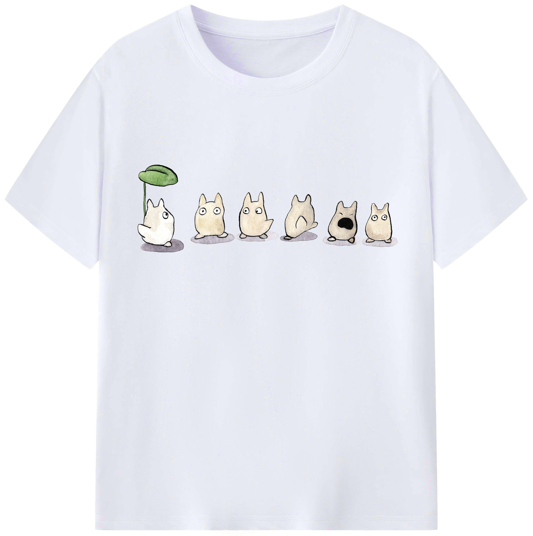 （画像用） となりのトトロ 草壁メイ 草壁サツキ My Neighbor Totoro Satsuki Kusakabe Mei Kusakabe レディースカジュアルプリントTシャツ（綿100％）