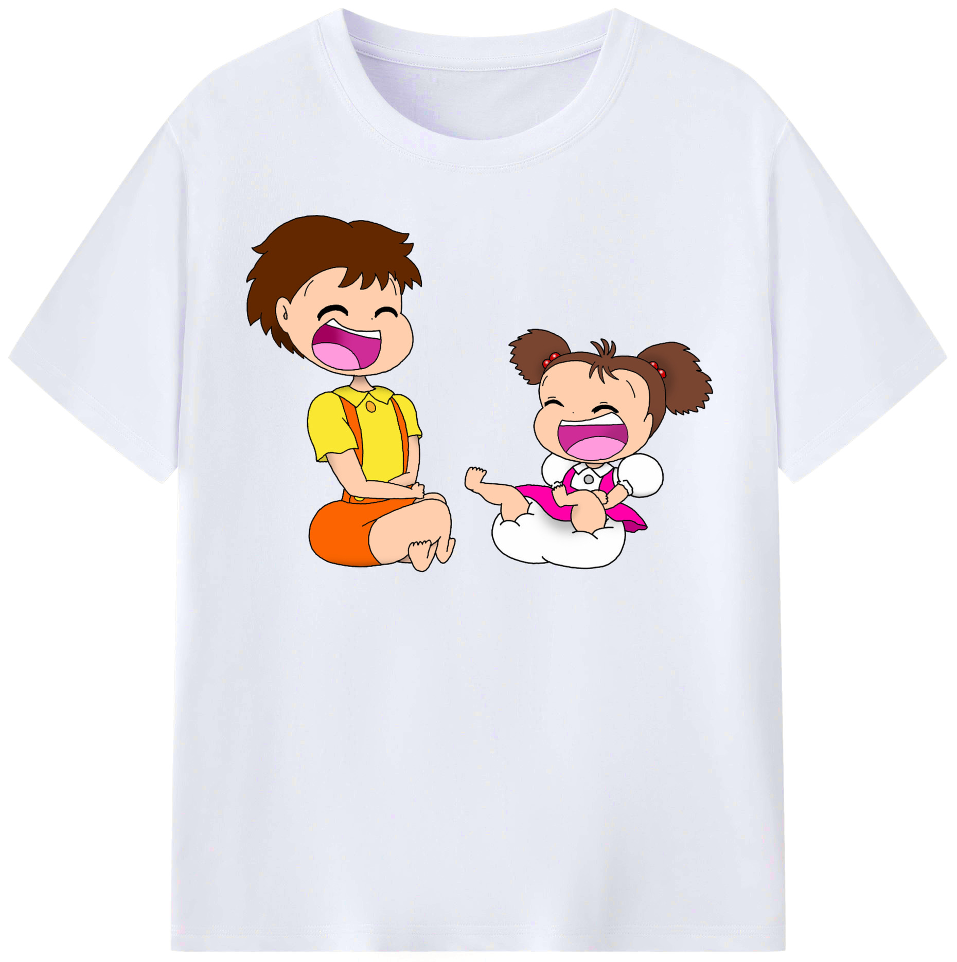 （画像用） となりのトトロ 草壁メイ 草壁サツキ My Neighbor Totoro Satsuki Kusakabe Mei Kusakabe レディースカジュアルプリントTシャツ（綿100％）