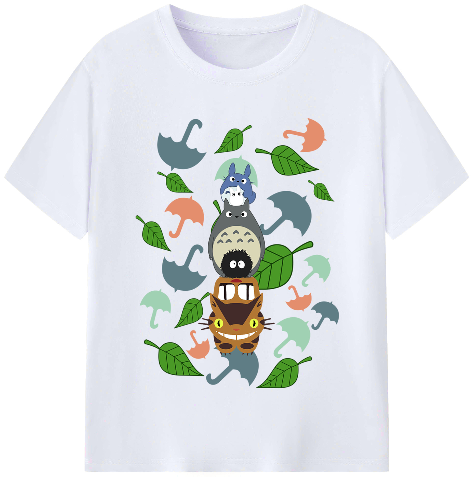 （画像用） となりのトトロ 草壁メイ 草壁サツキ My Neighbor Totoro Satsuki Kusakabe Mei Kusakabe レディースカジュアルプリントTシャツ（綿100％）