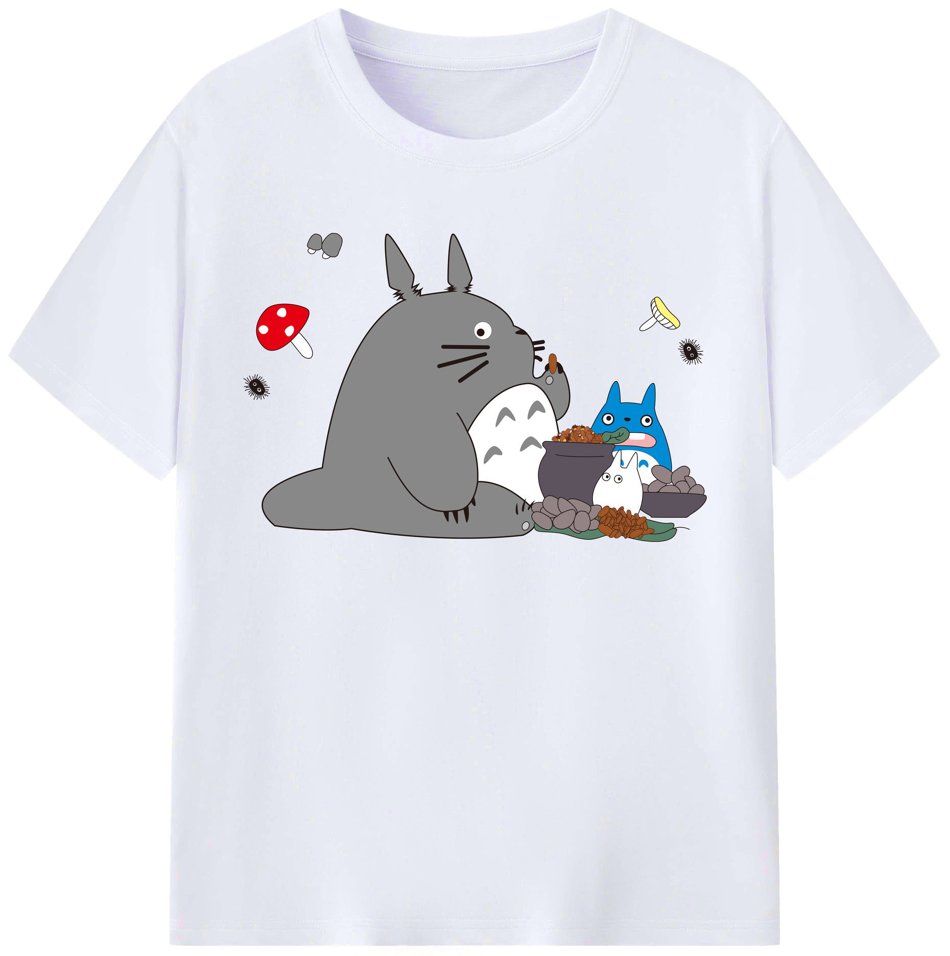 （画像用） となりのトトロ 草壁メイ 草壁サツキ My Neighbor Totoro Satsuki Kusakabe Mei Kusakabe レディースカジュアルプリントTシャツ（綿100％）