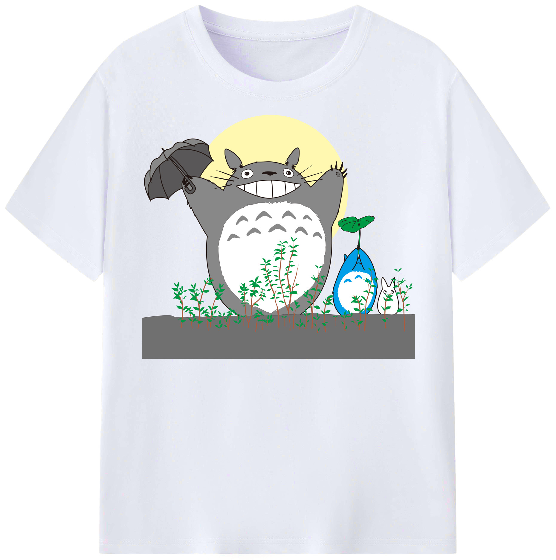 （画像用） となりのトトロ 草壁メイ 草壁サツキ My Neighbor Totoro Satsuki Kusakabe Mei Kusakabe レディースカジュアルプリントTシャツ（綿100％）