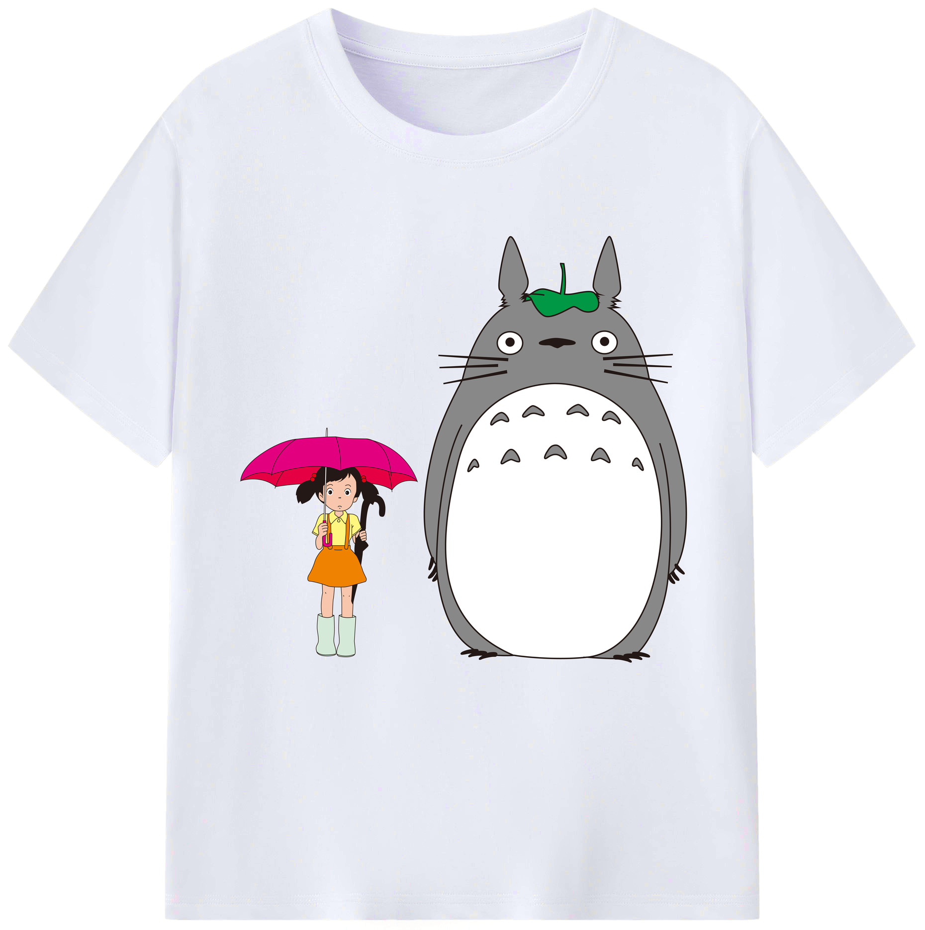 （画像用） となりのトトロ 草壁メイ 草壁サツキ My Neighbor Totoro Satsuki Kusakabe Mei Kusakabe レディースカジュアルプリントTシャツ（綿100％）