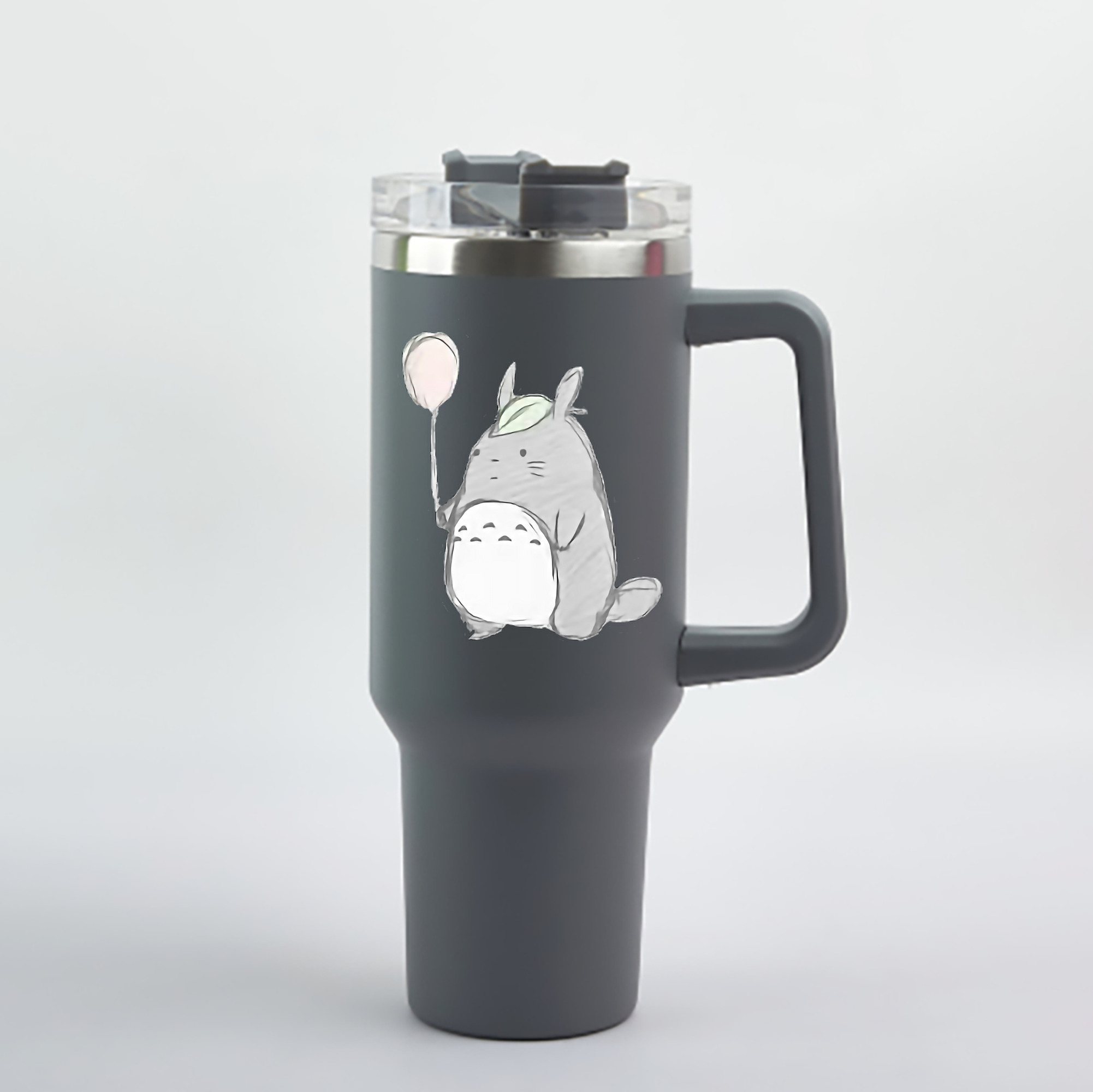 （画像用） となりのトトロ 草壁メイ 草壁サツキ My Neighbor Totoro Satsuki Kusakabe Mei Kusakabe 1200mL車用タンブラー - クリスタルステッカー（プラスチックストロー付き）